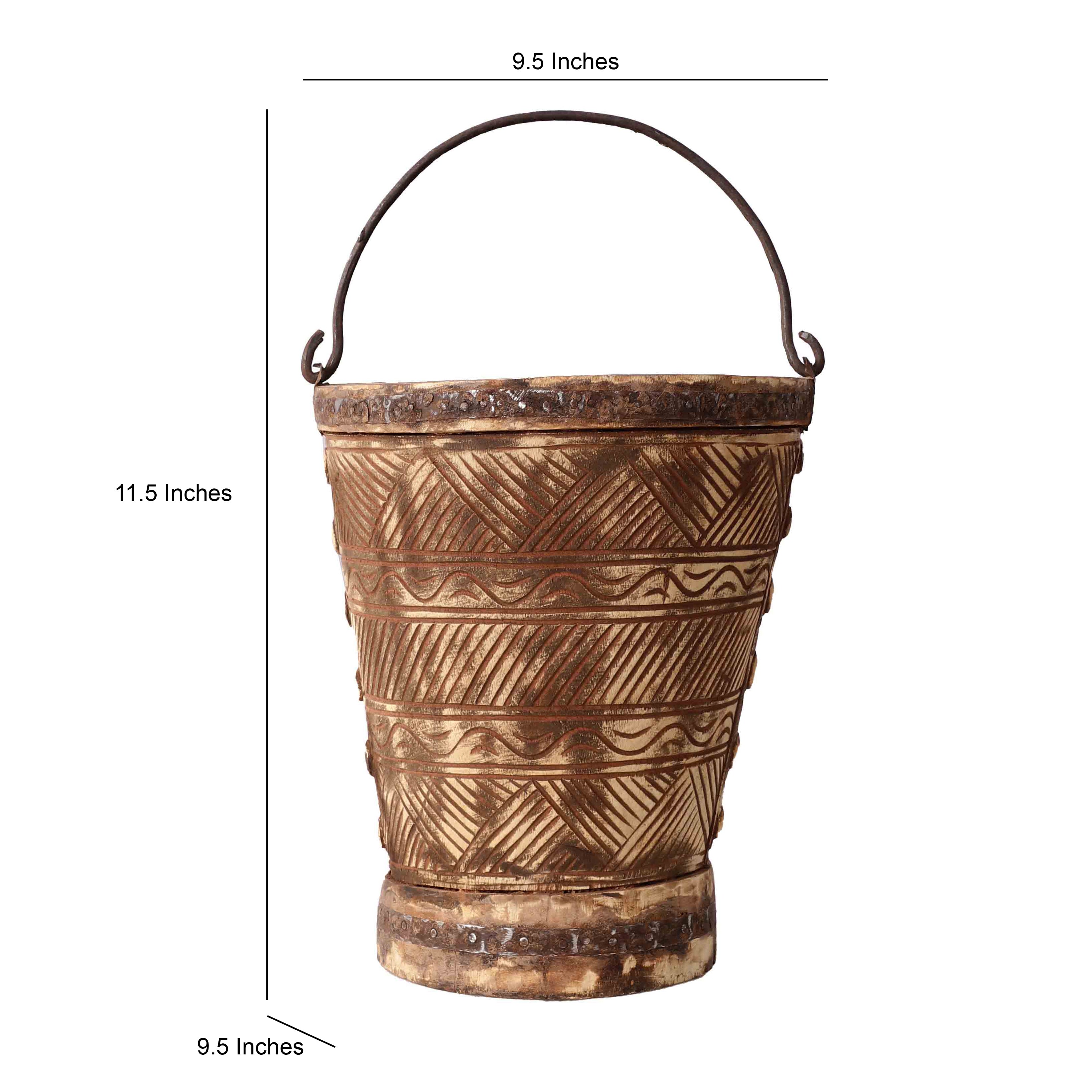 Antique Wooden Bucket