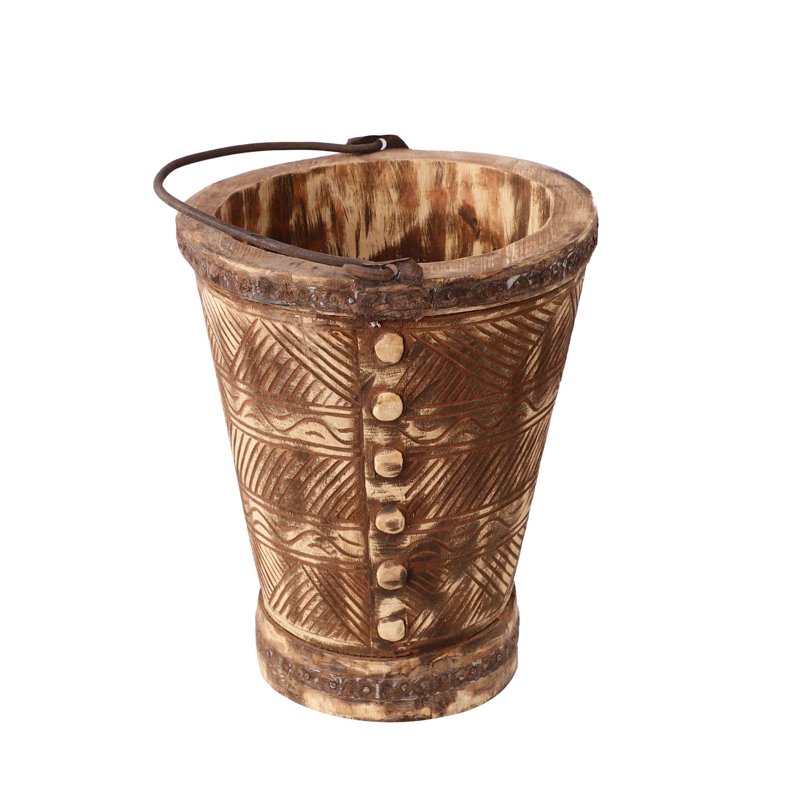 Antique Wooden Bucket