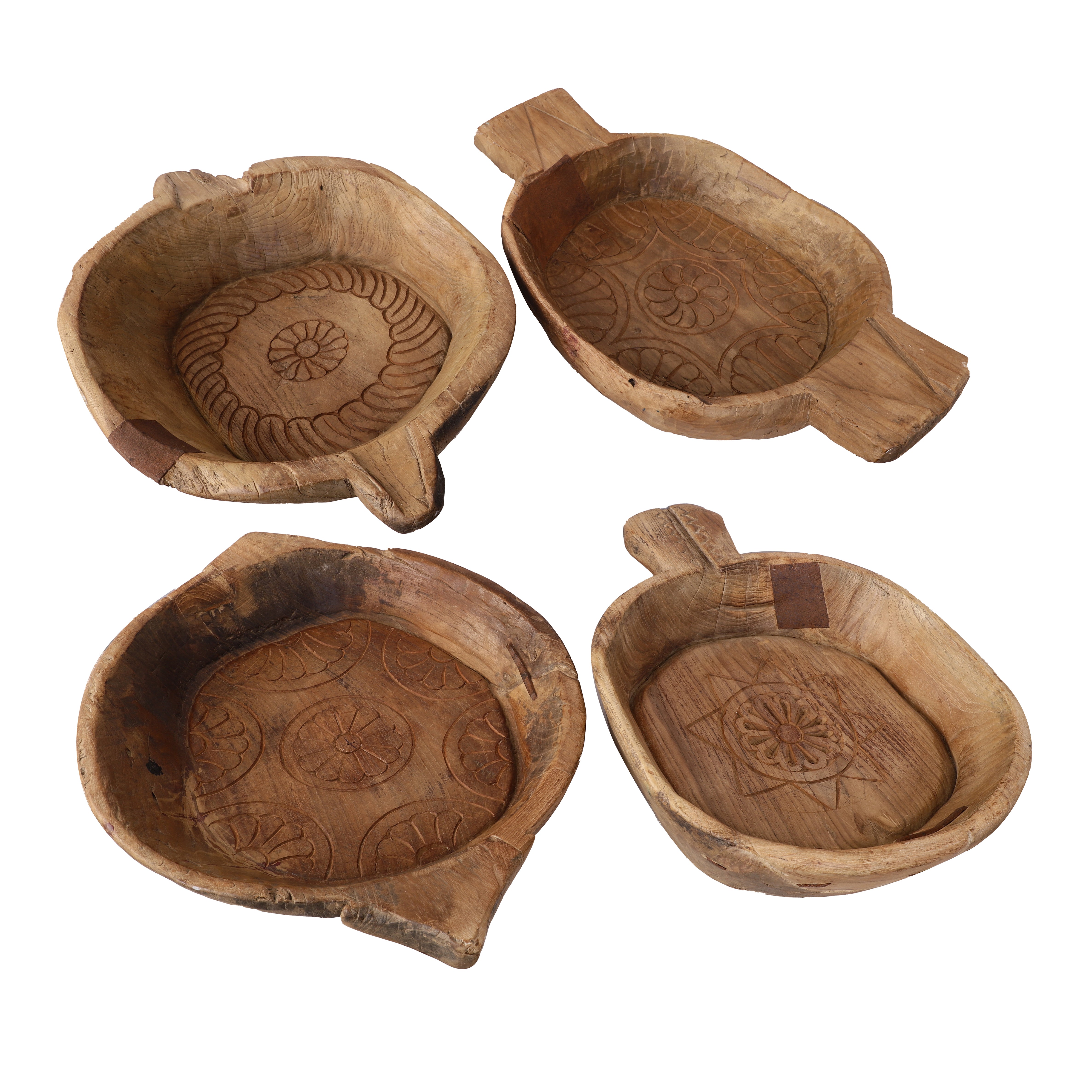 Assorted Antique Carved Wooden Tray (Single)