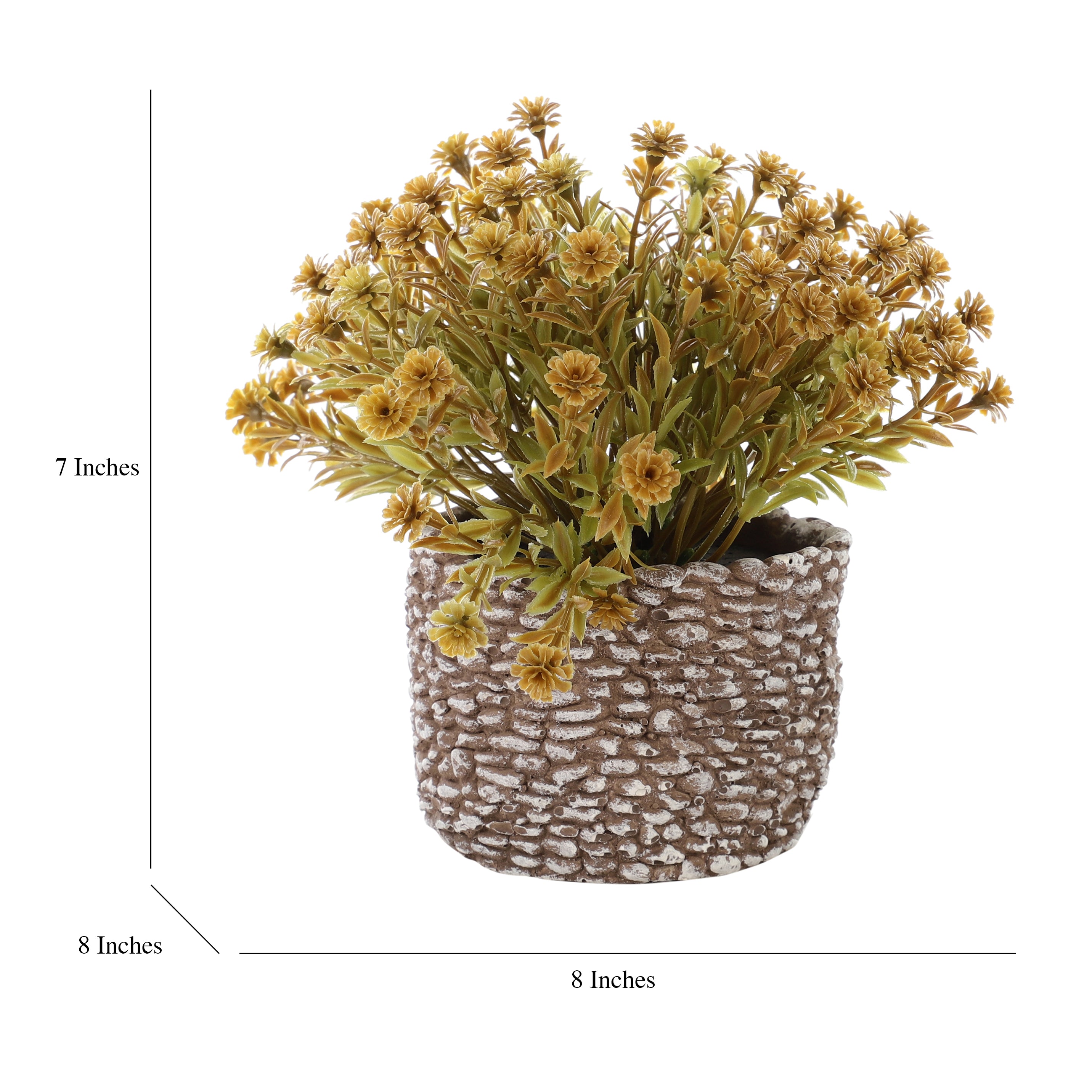 Brown Faux Bush Flower Plant