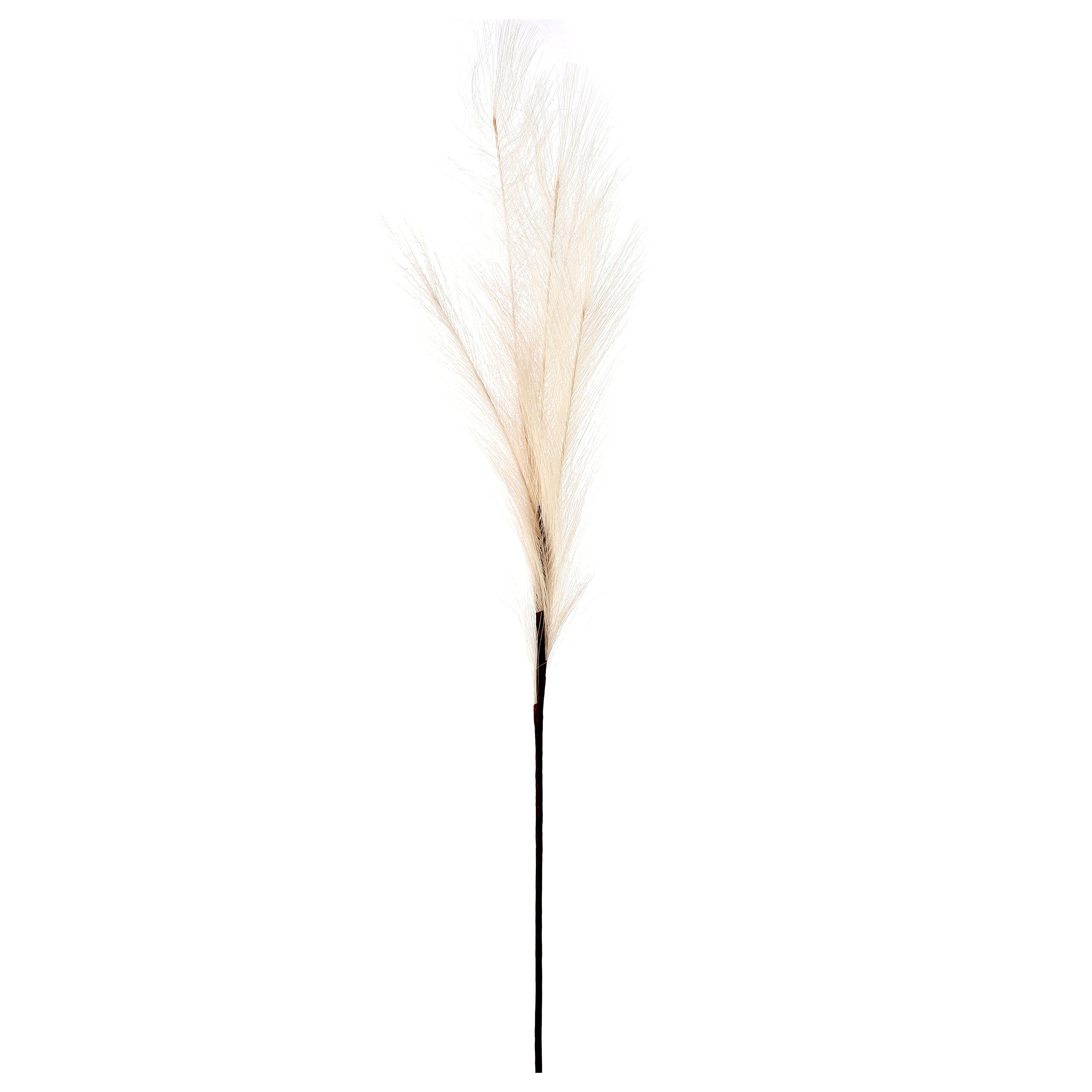 White Faux Pampas Grass Stick (Set of 5)