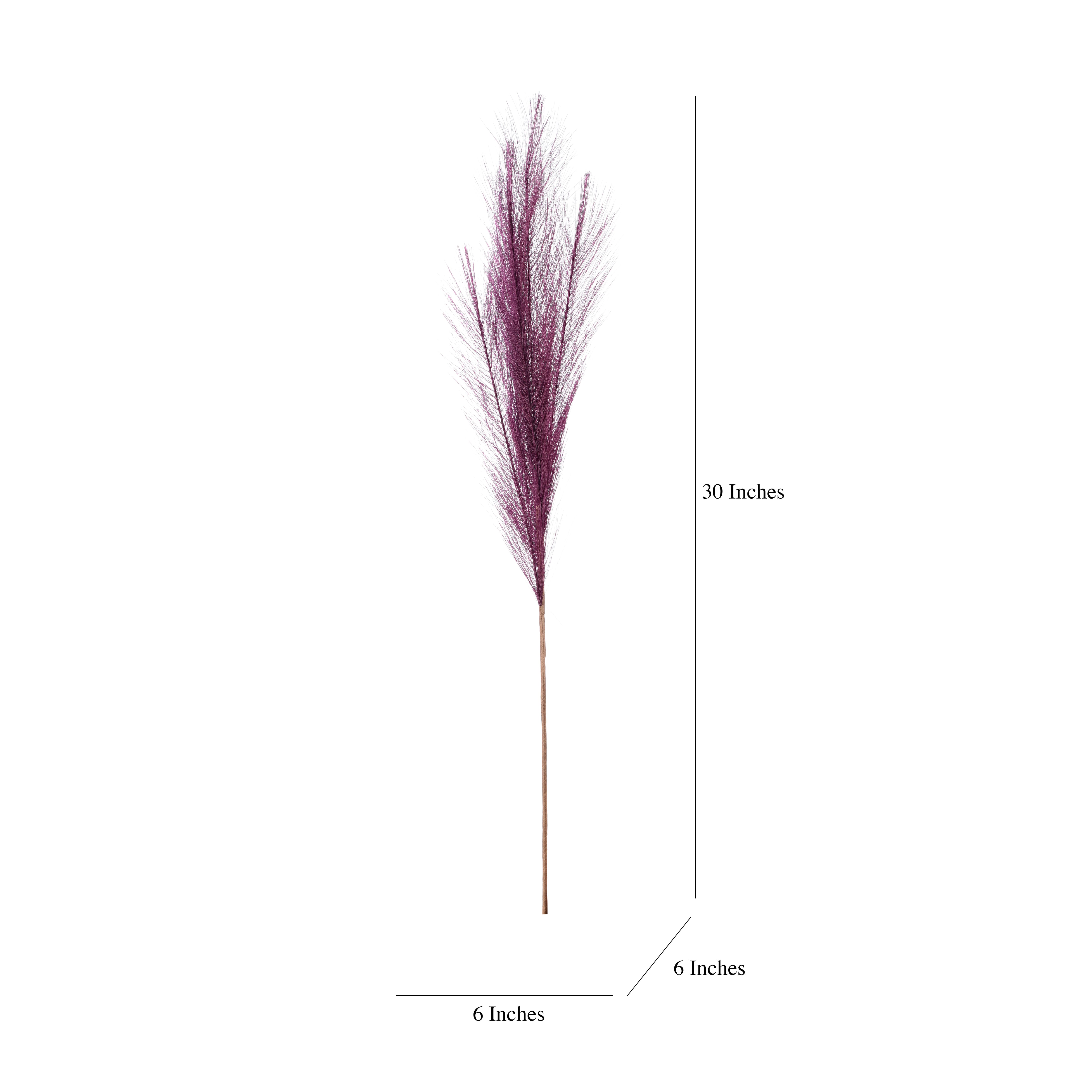 Purple Faux Pampas Grass Stick (Set of 5)