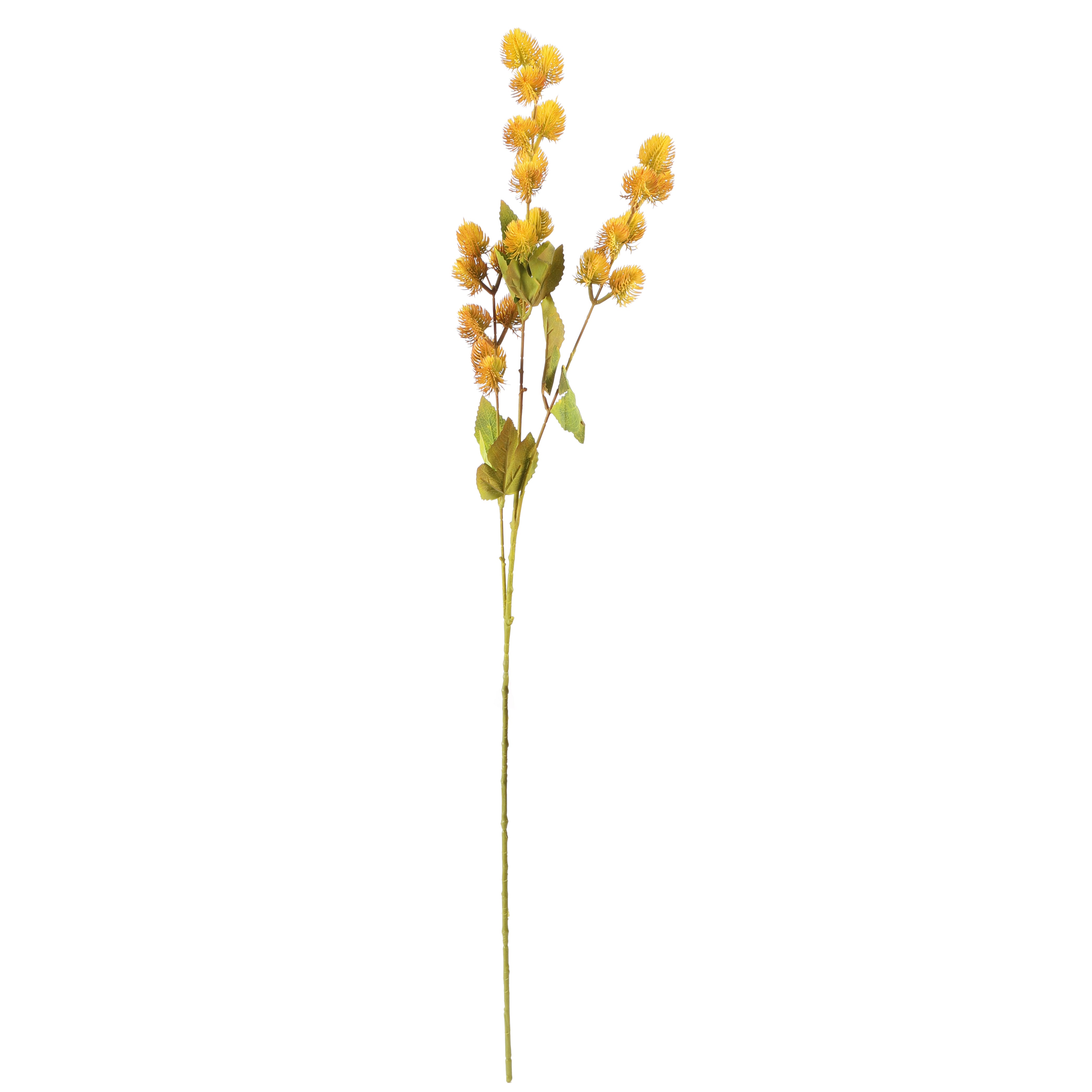Faux Yellow Eucalyptus Stem With Buds (Single)