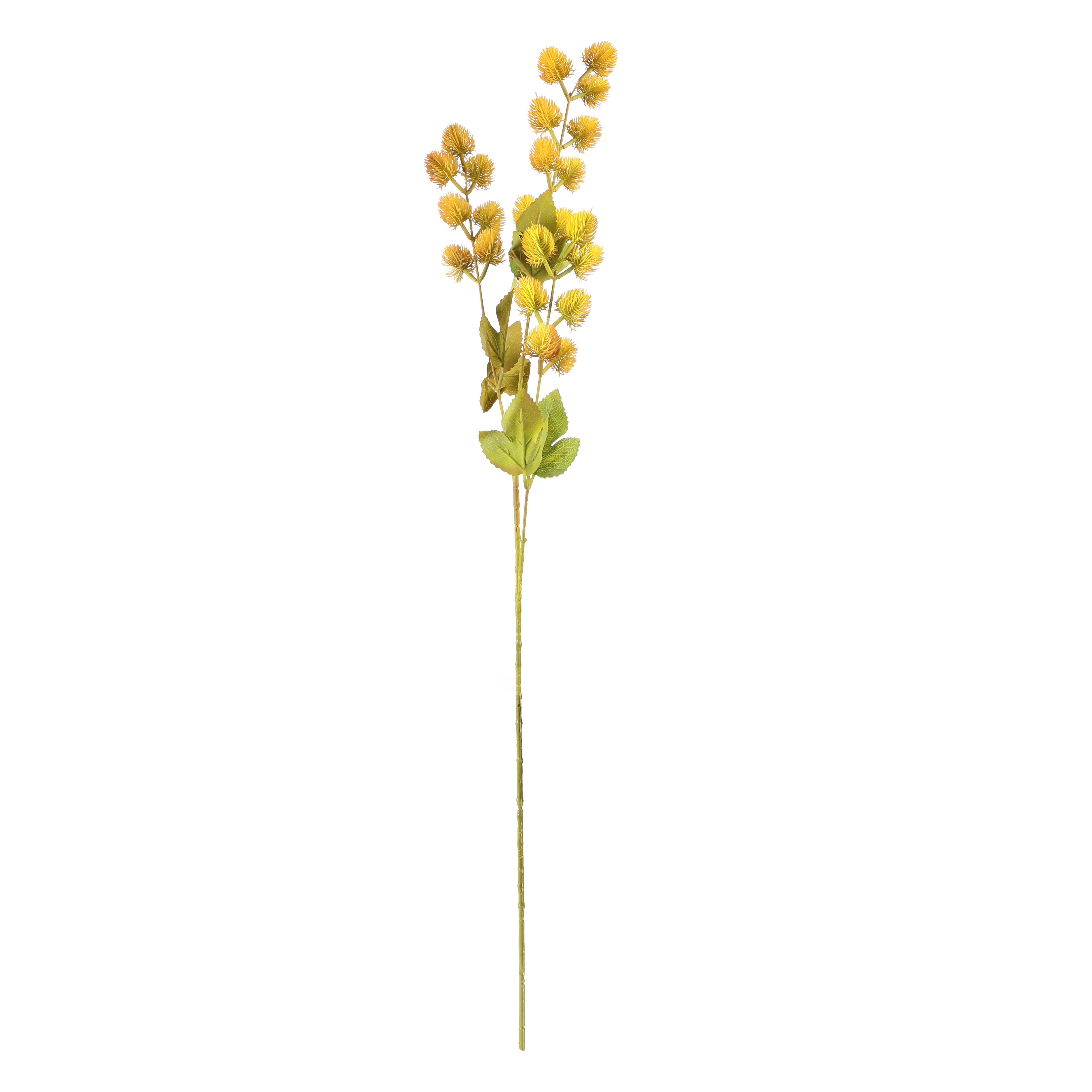 Faux Yellow Eucalyptus Stem With Buds (Single)