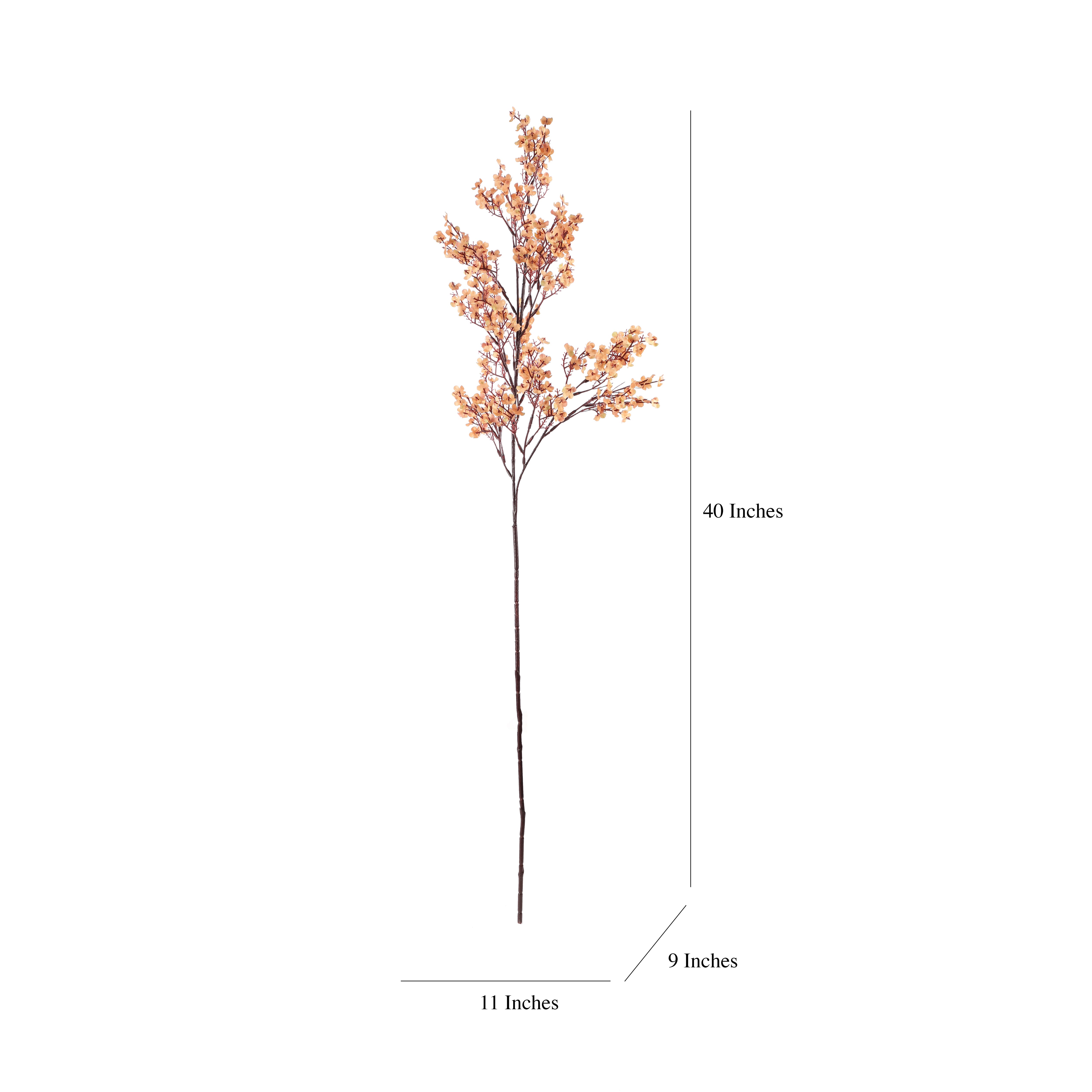 Brown Gypsophila Faux Flower Stick (Single)