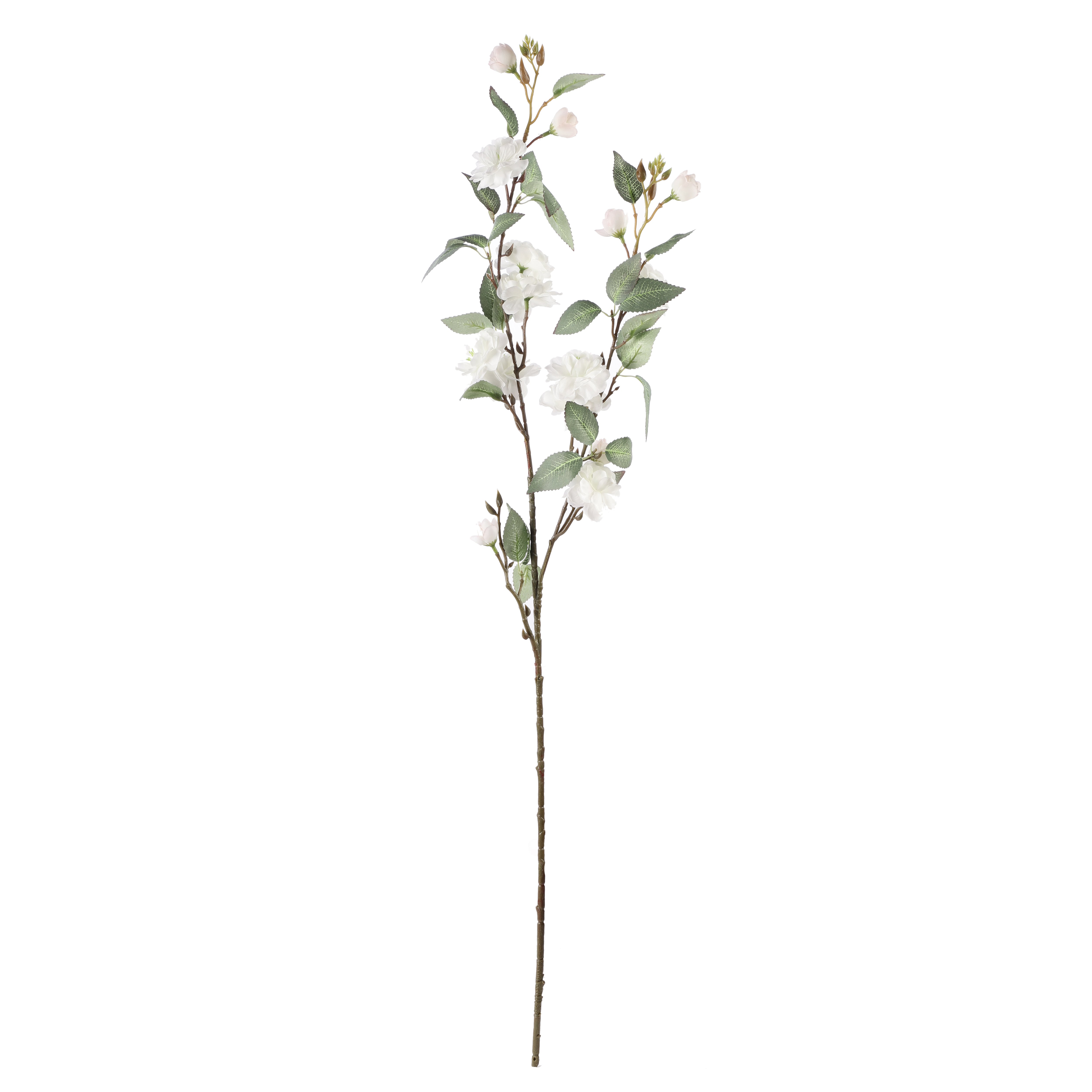 Faux White Cherry Blossom Stick (Single)