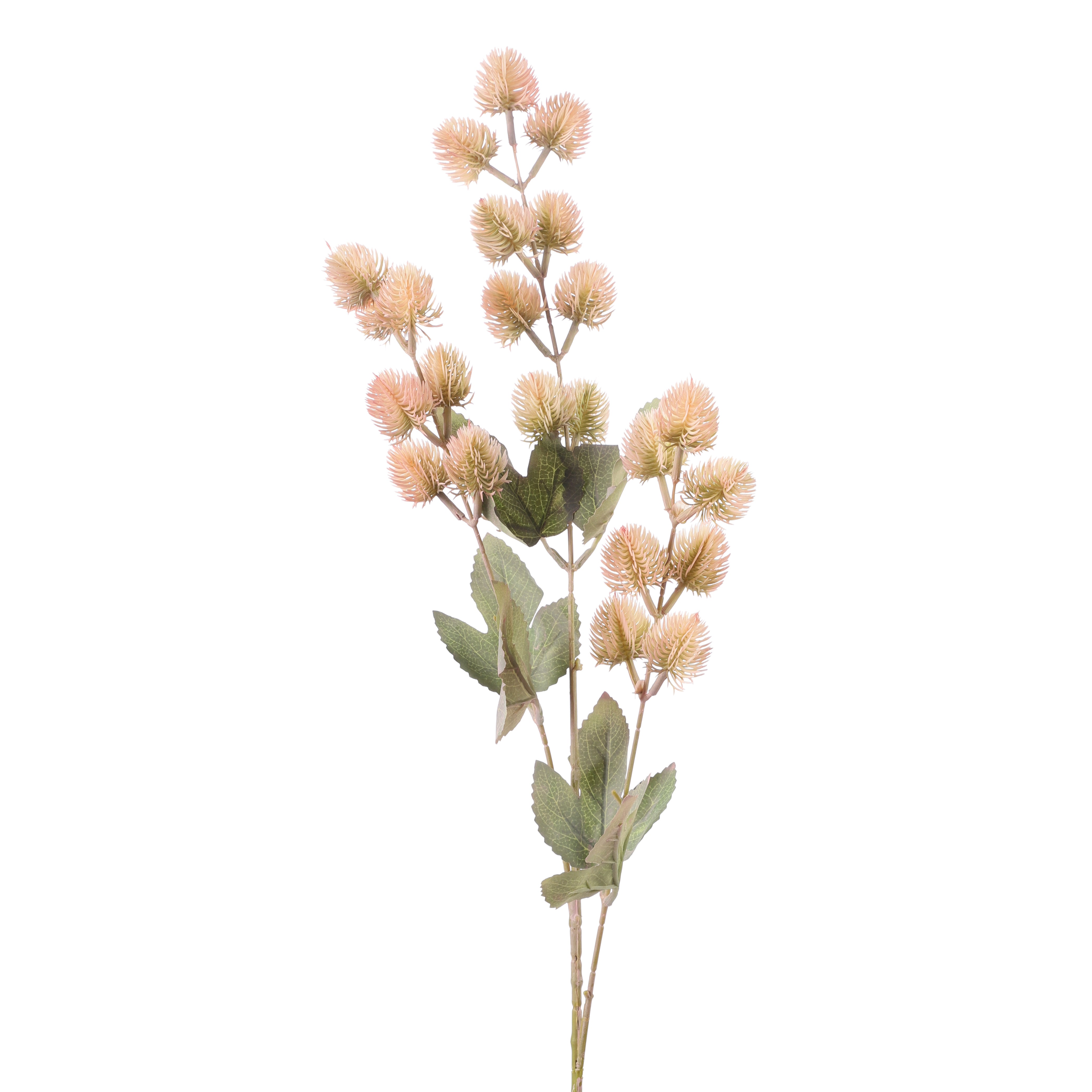 Faux Peach Eucalyptus Stem With Buds (Single)