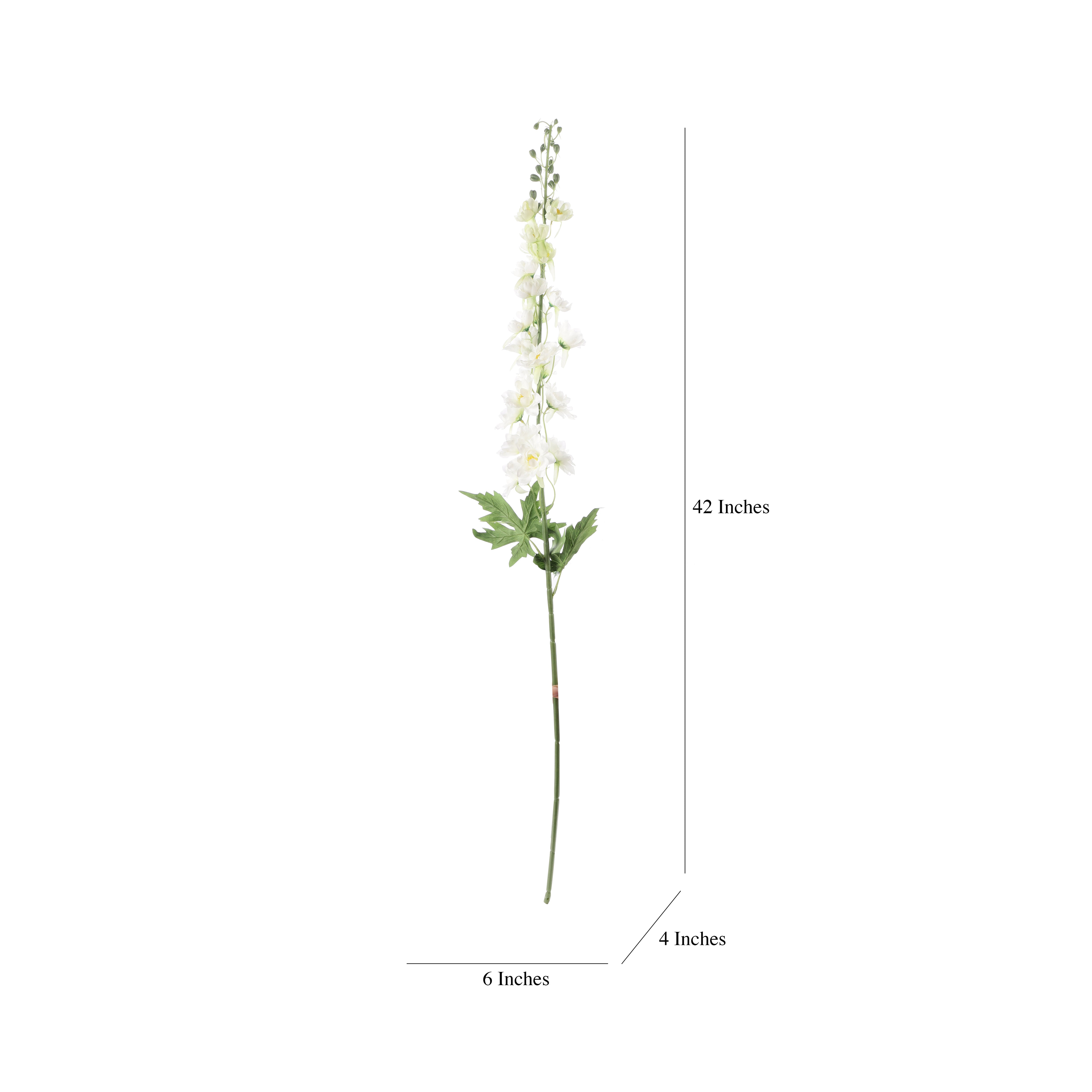 Faux Dual Shade White Delphinium Stick (Single)
