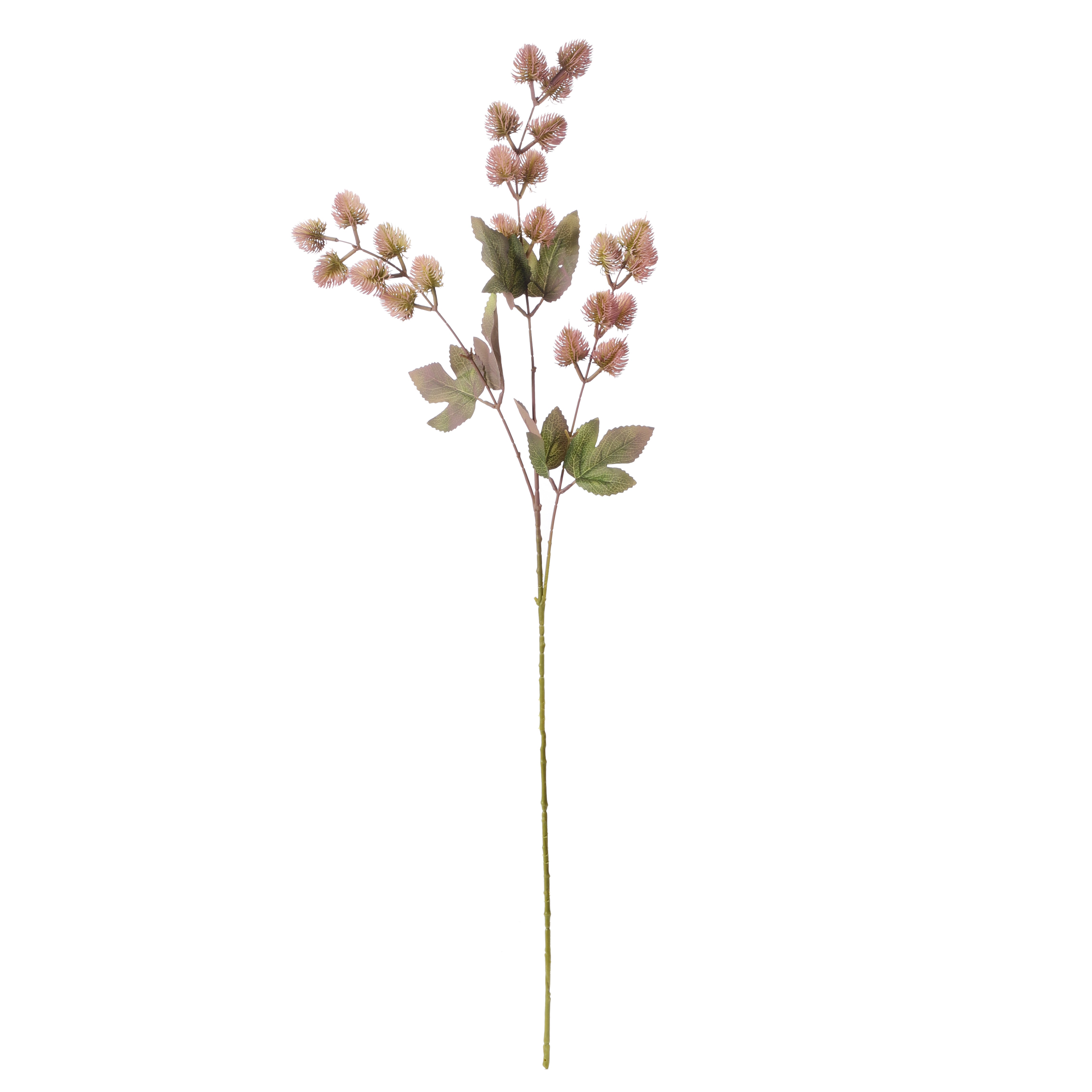 Faux Pale Brown Eucalyptus Stem With Buds (Single)