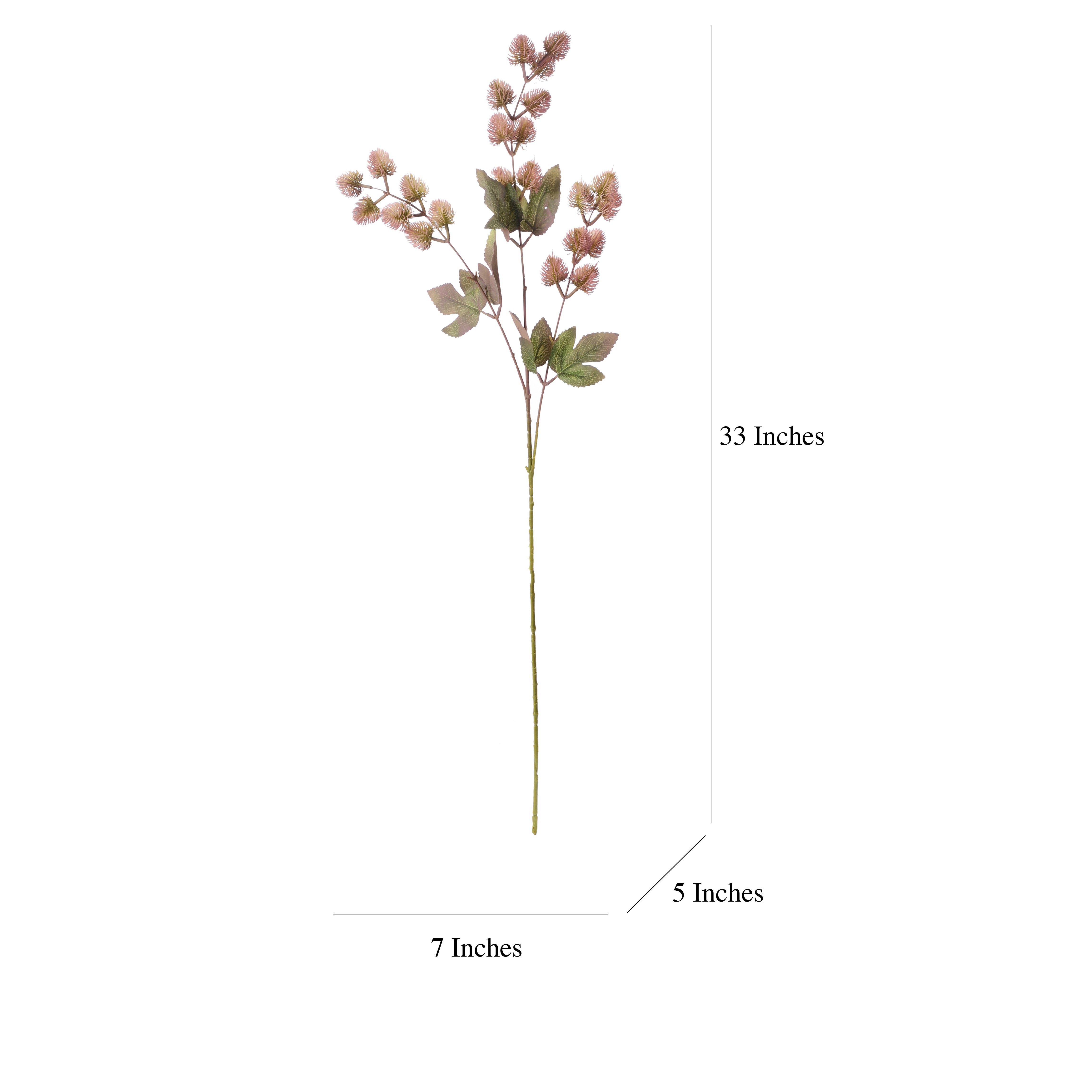 Faux Pale Brown Eucalyptus Stem With Buds (Single)