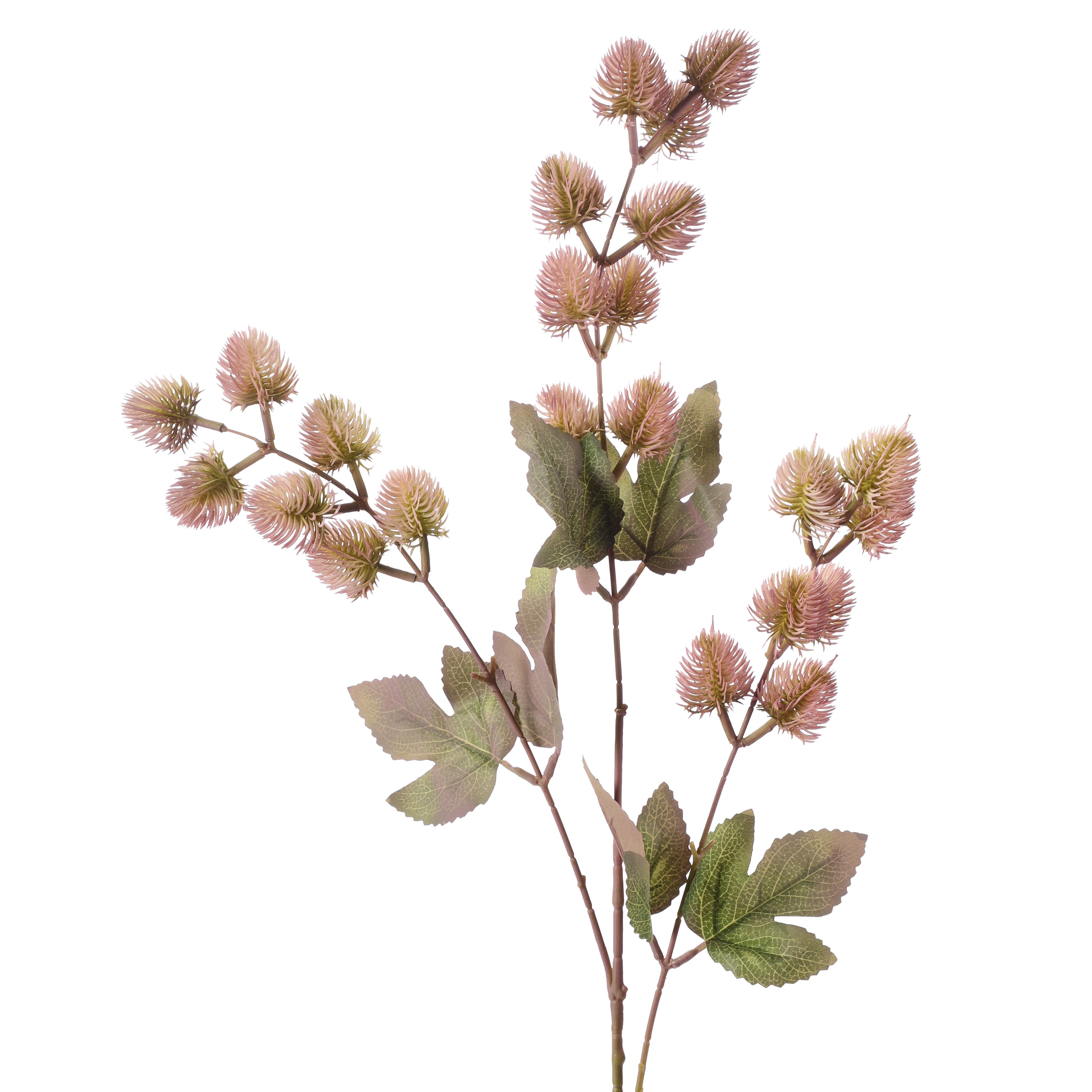 Faux Pale Brown Eucalyptus Stem With Buds (Single)