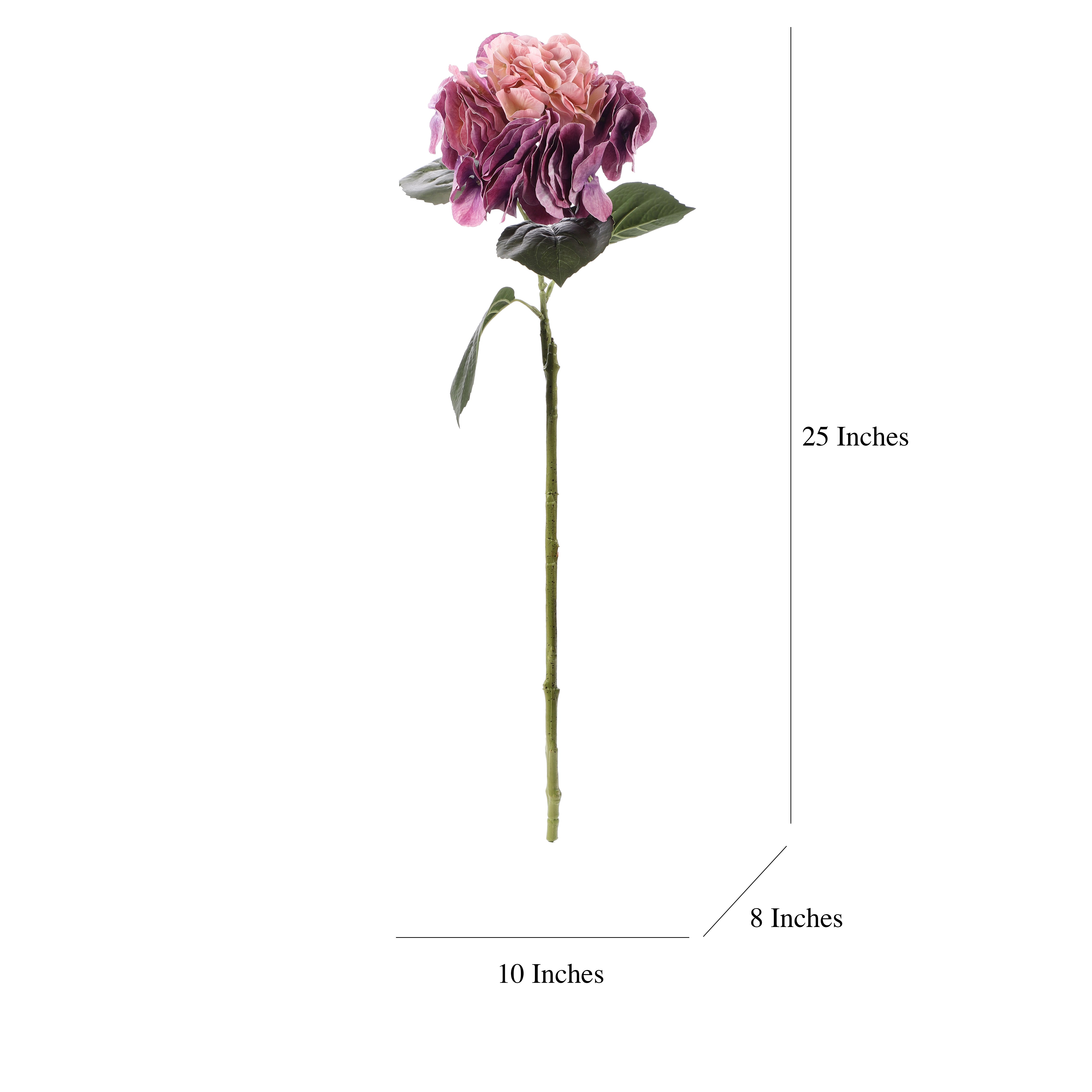 Faux Dual Shade Muave Hydrangea Stick (Single)
