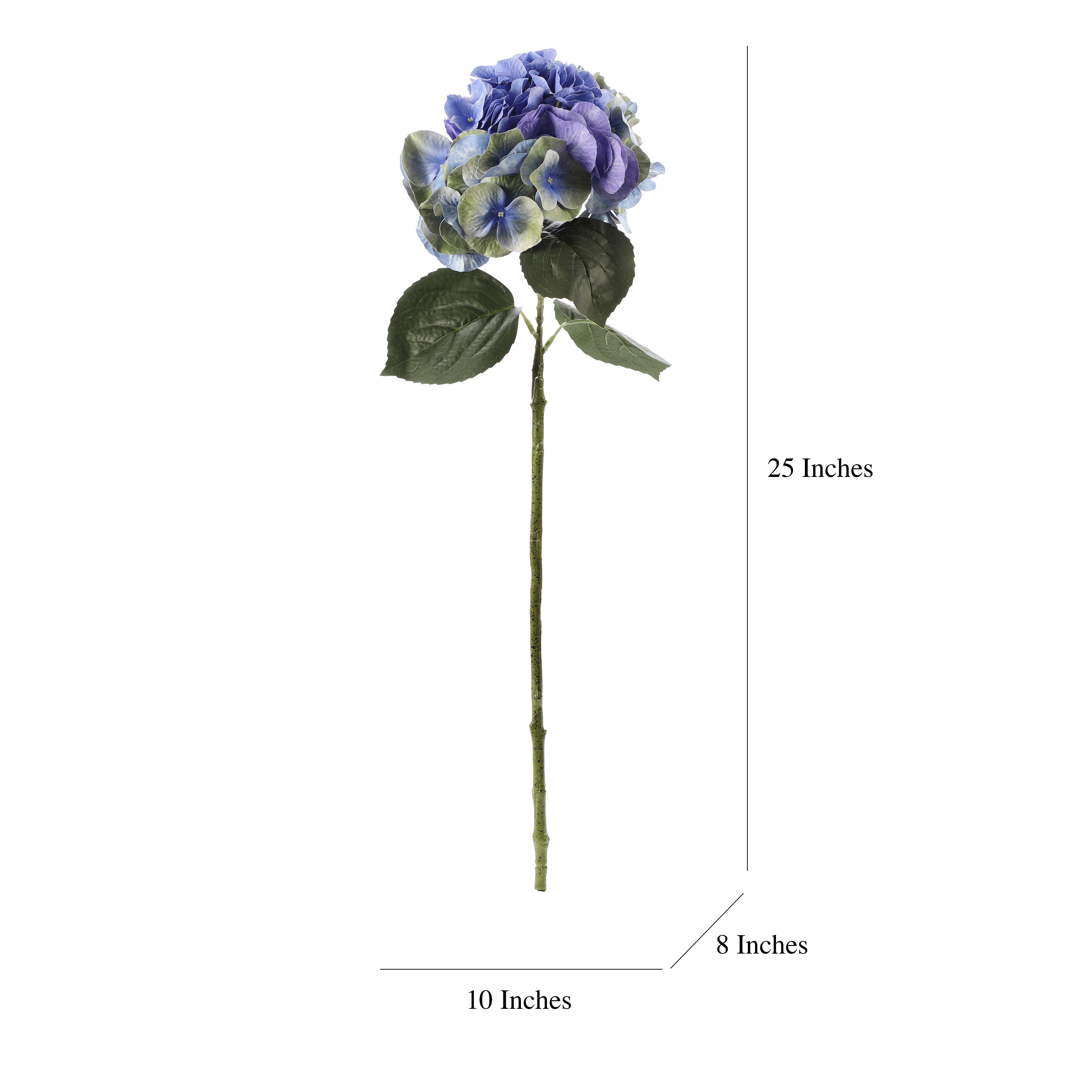 Faux Dual Shade Blue Hydrangea Stick (Single)