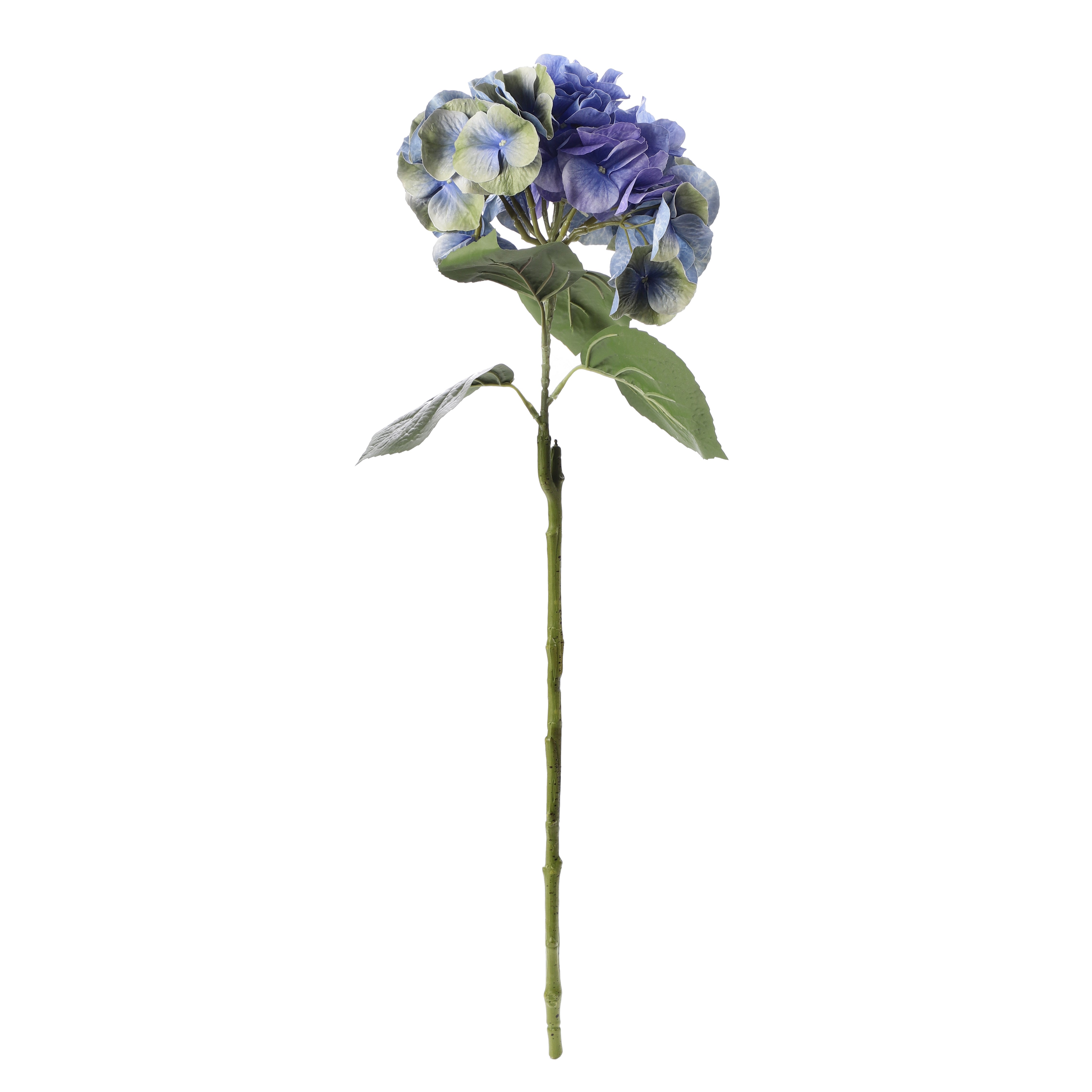 Faux Dual Shade Blue Hydrangea Stick (Single)