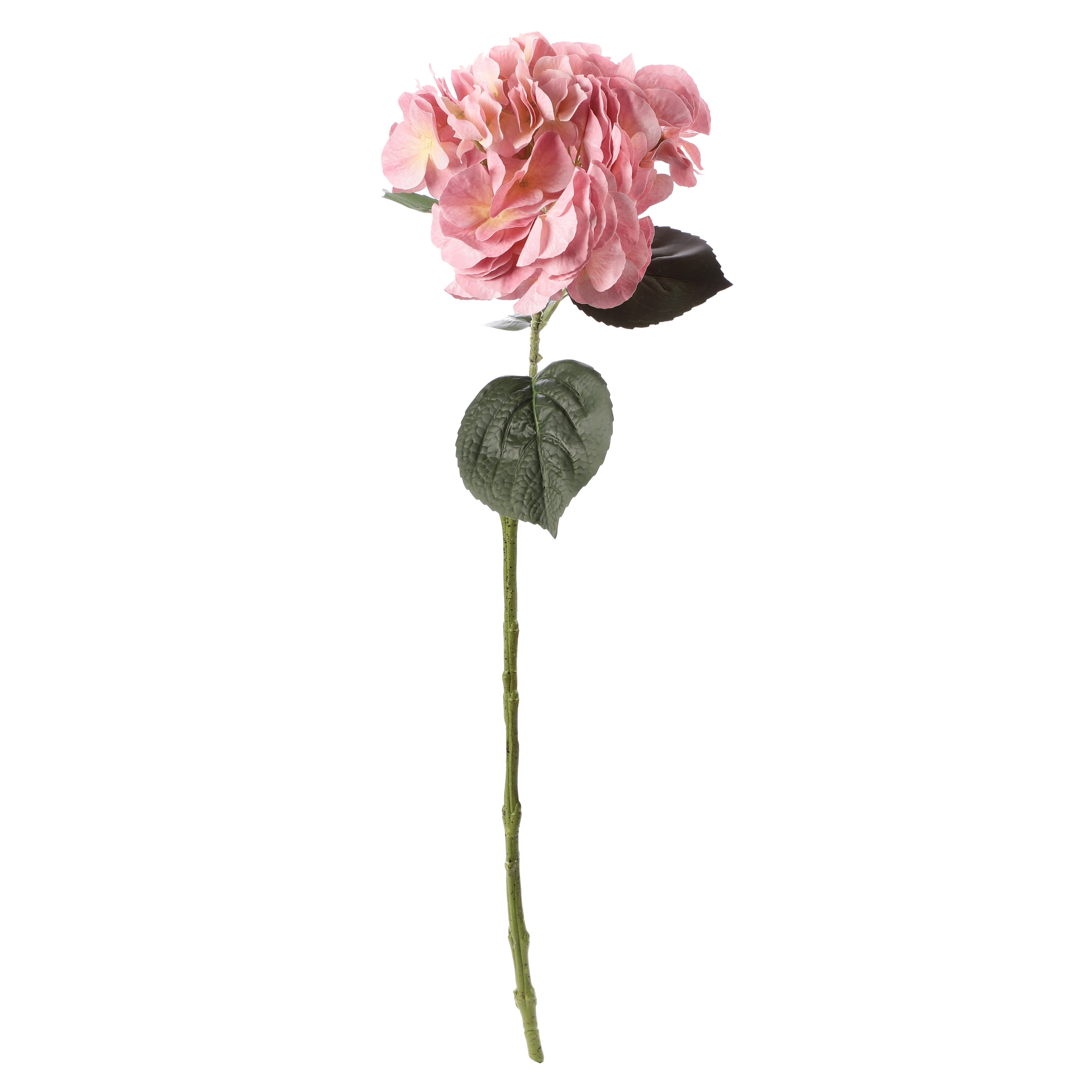 Faux Pink Hydrangea Stick (Single)