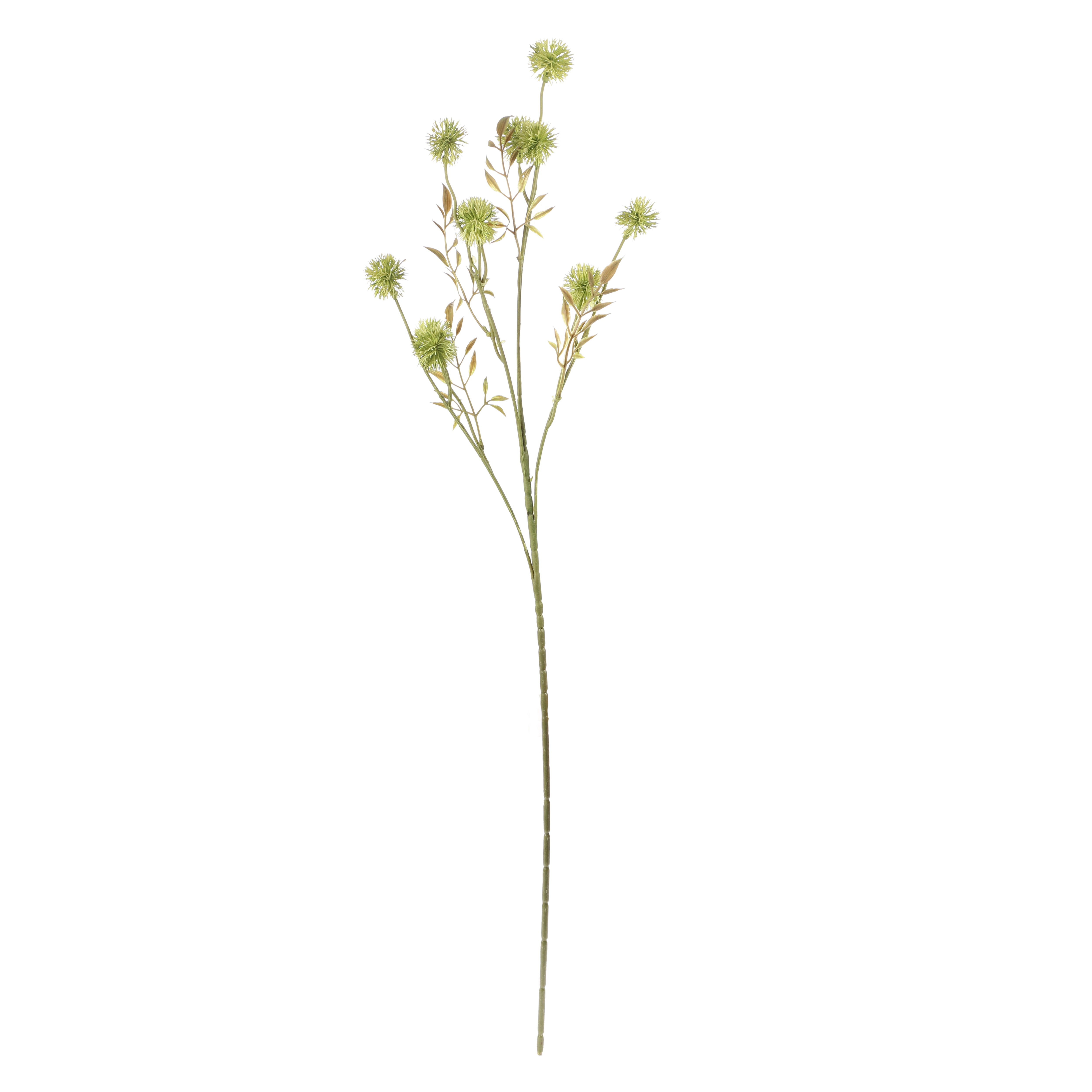 Faux Green Globe Thistle Stem (Single)