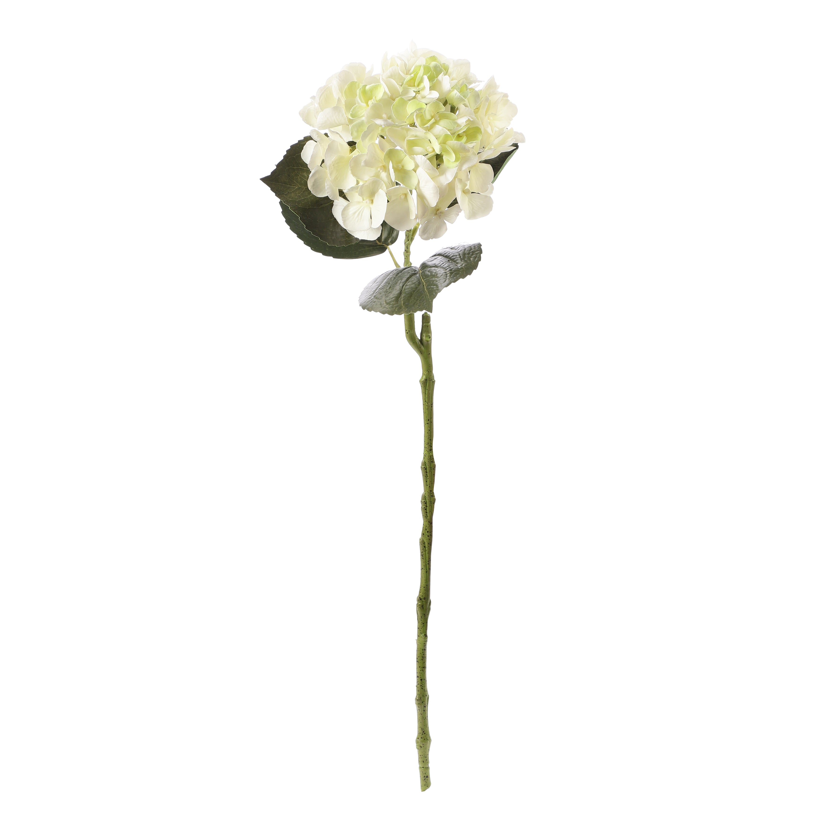 Faux Dual Shade White Hydrangea Stick (Single)