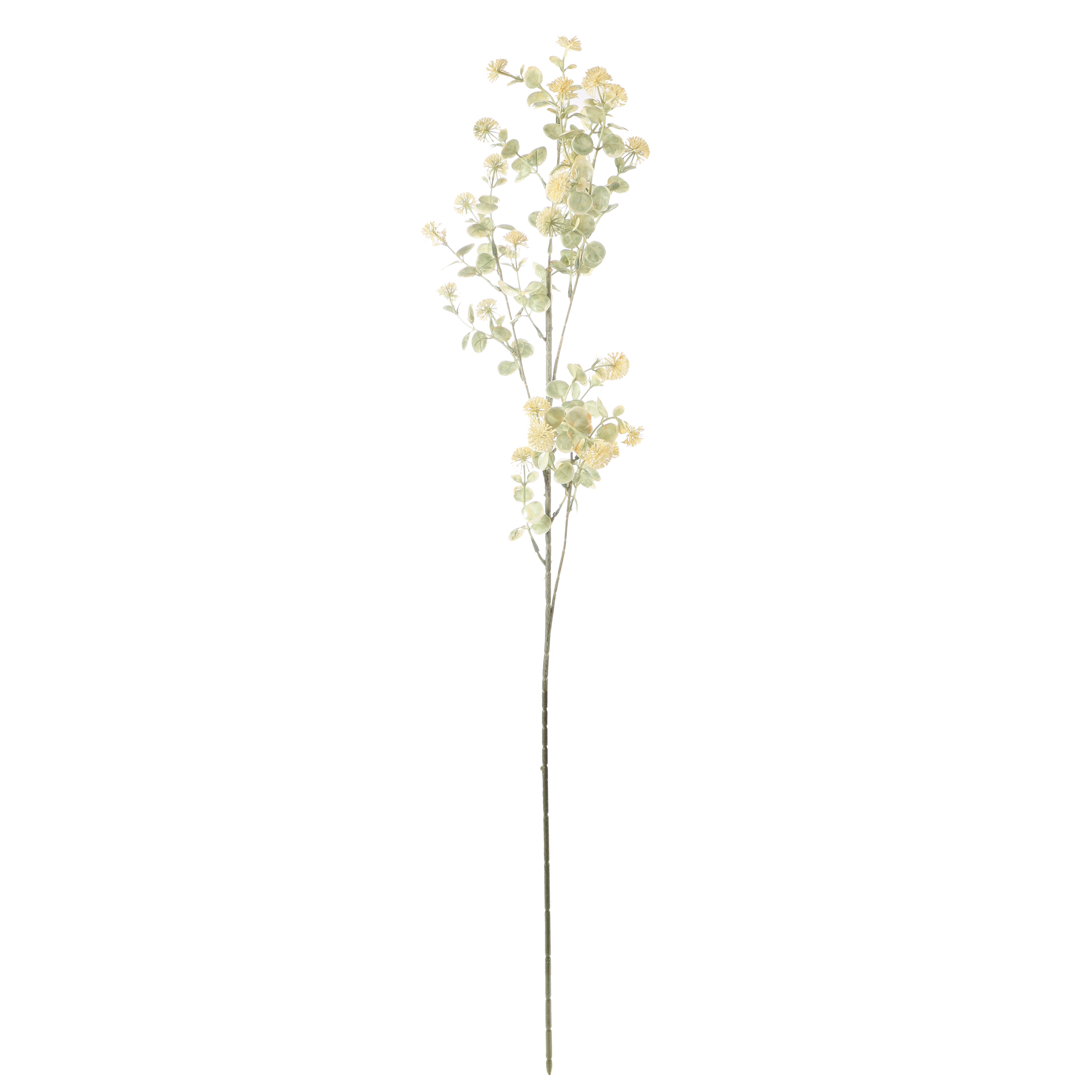 Faux Pale Yellow Eucalyptus Stem (Single)