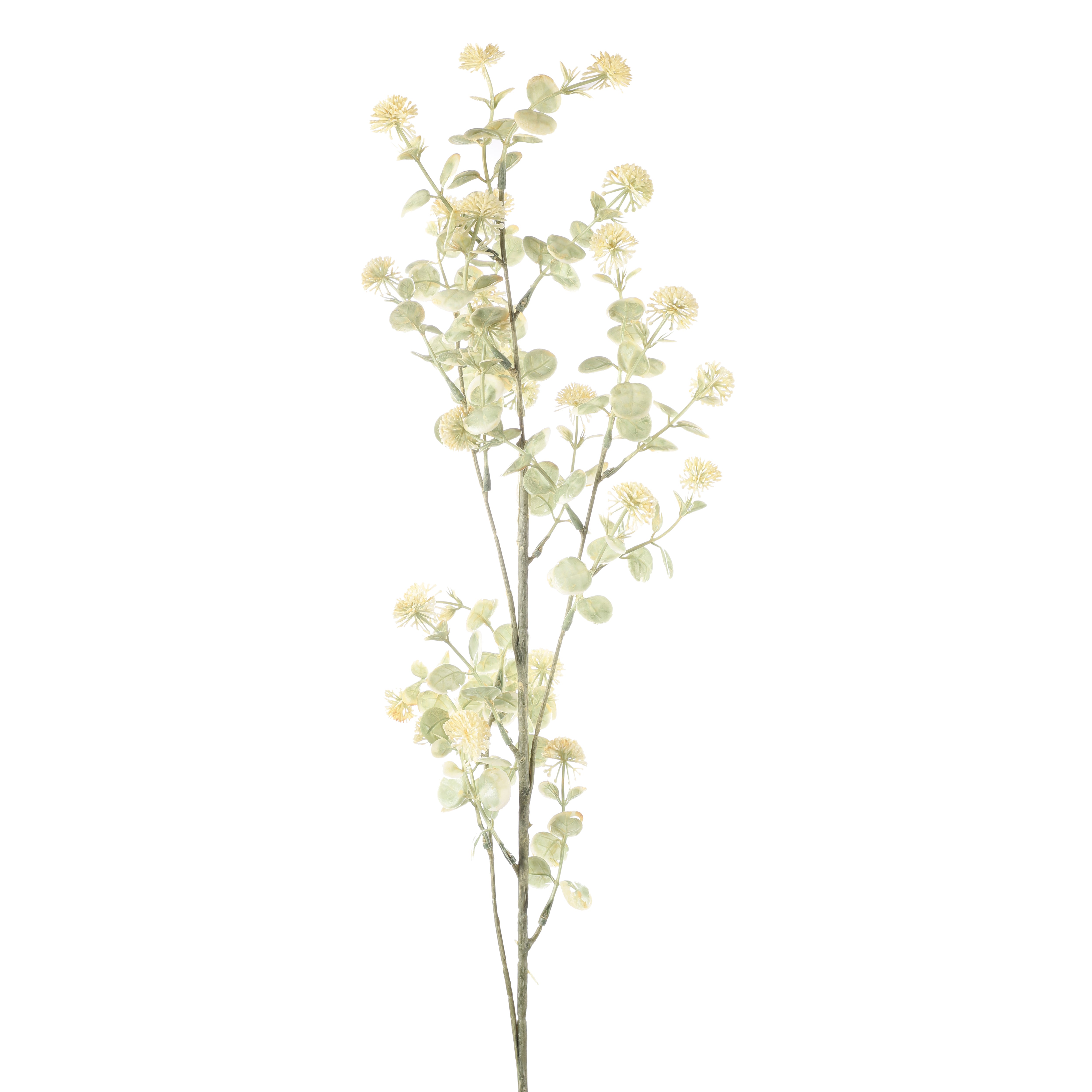 Faux Pale Yellow Eucalyptus Stem (Single)