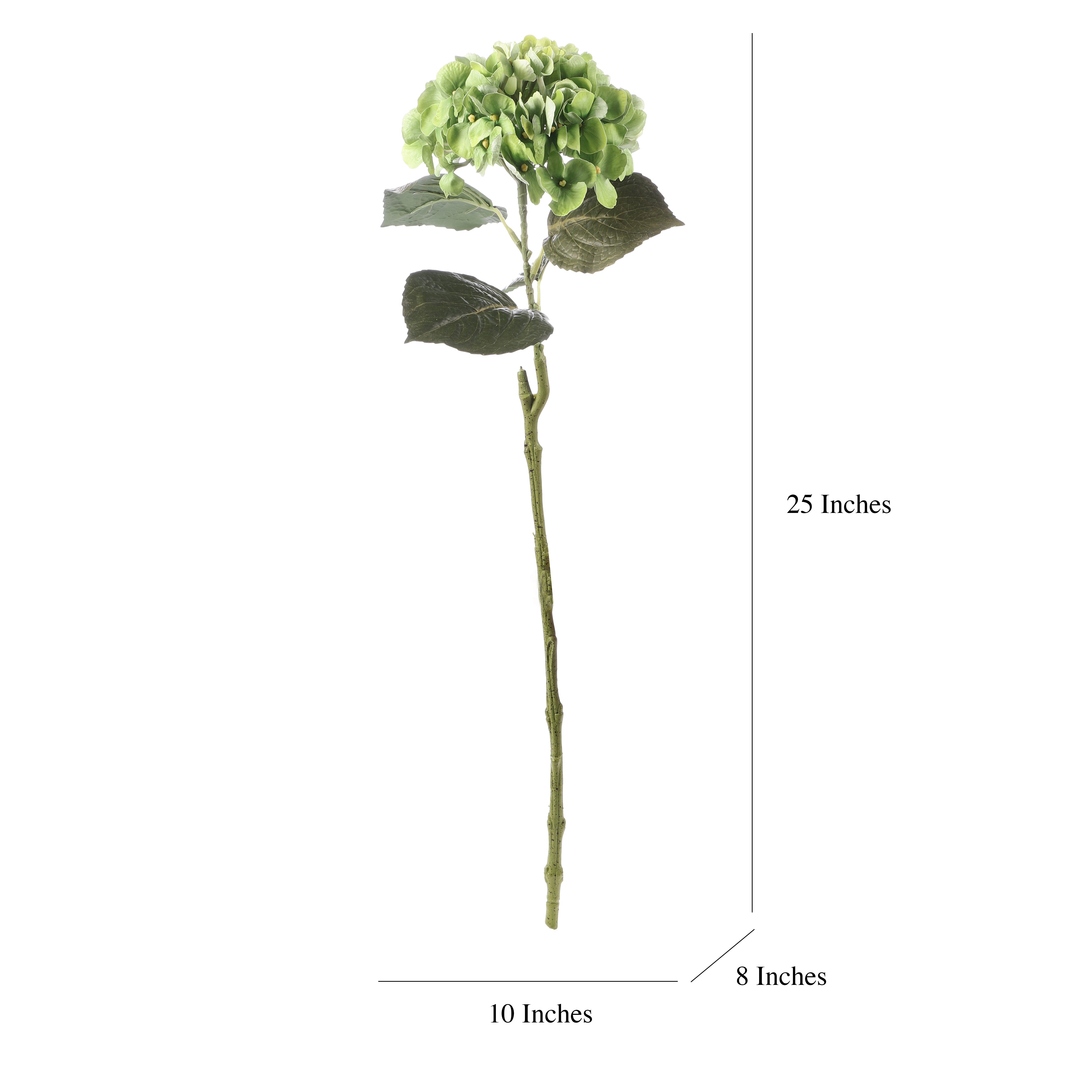 Faux Green Hydrangea Stick (Single)