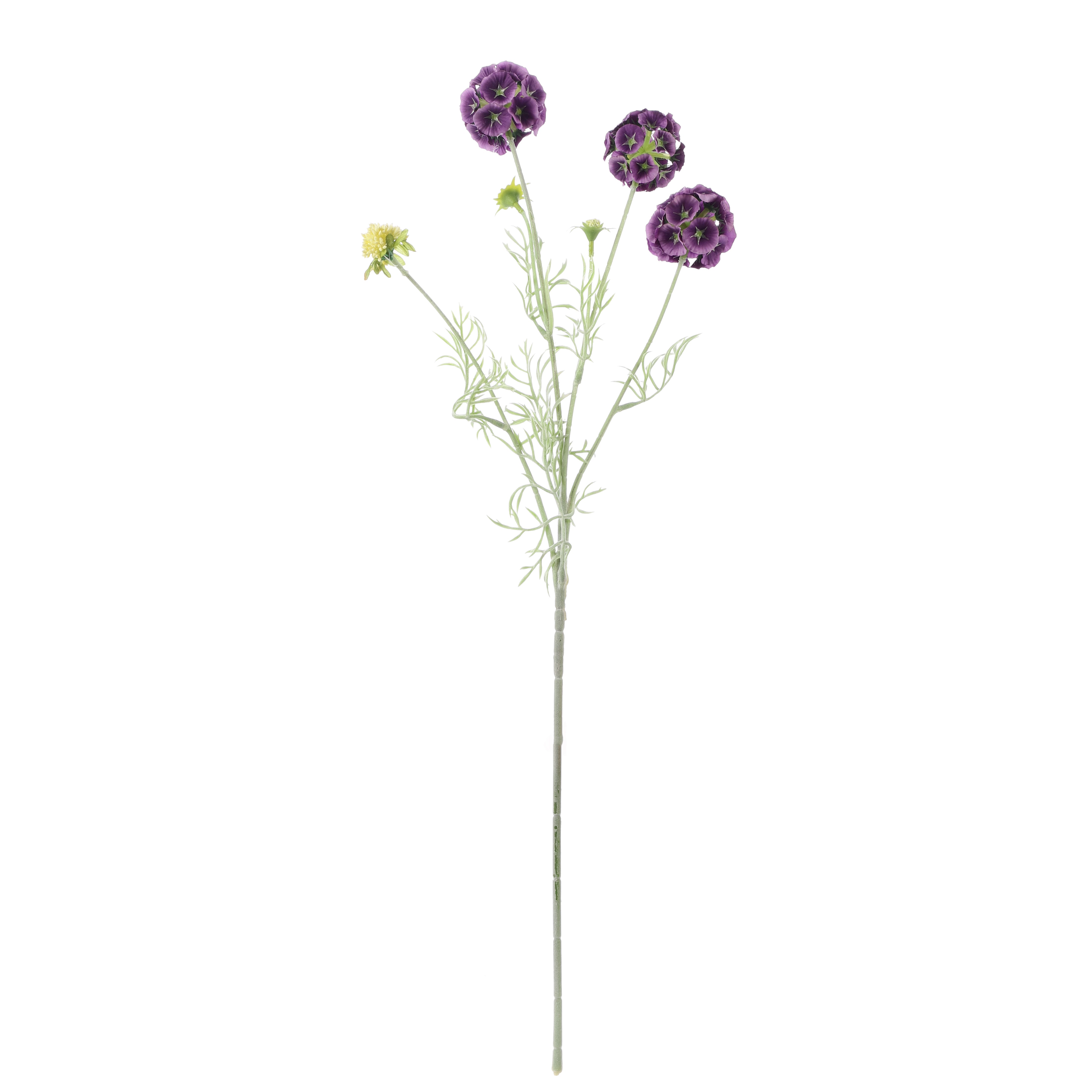 Faux Purple Scabiosa Stellata Stem (Single)