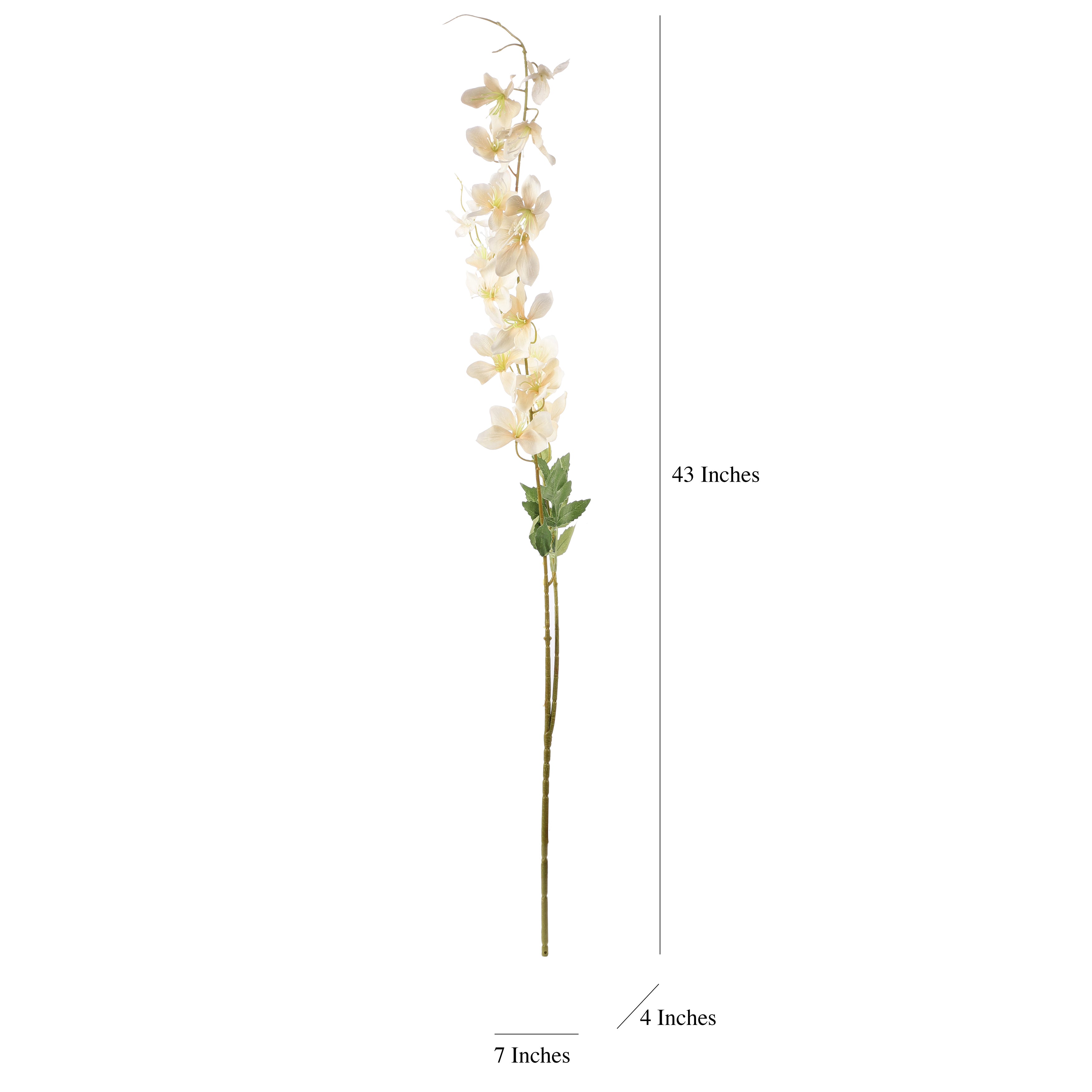 Faux Cream Wisteria Flower Stem (Single)