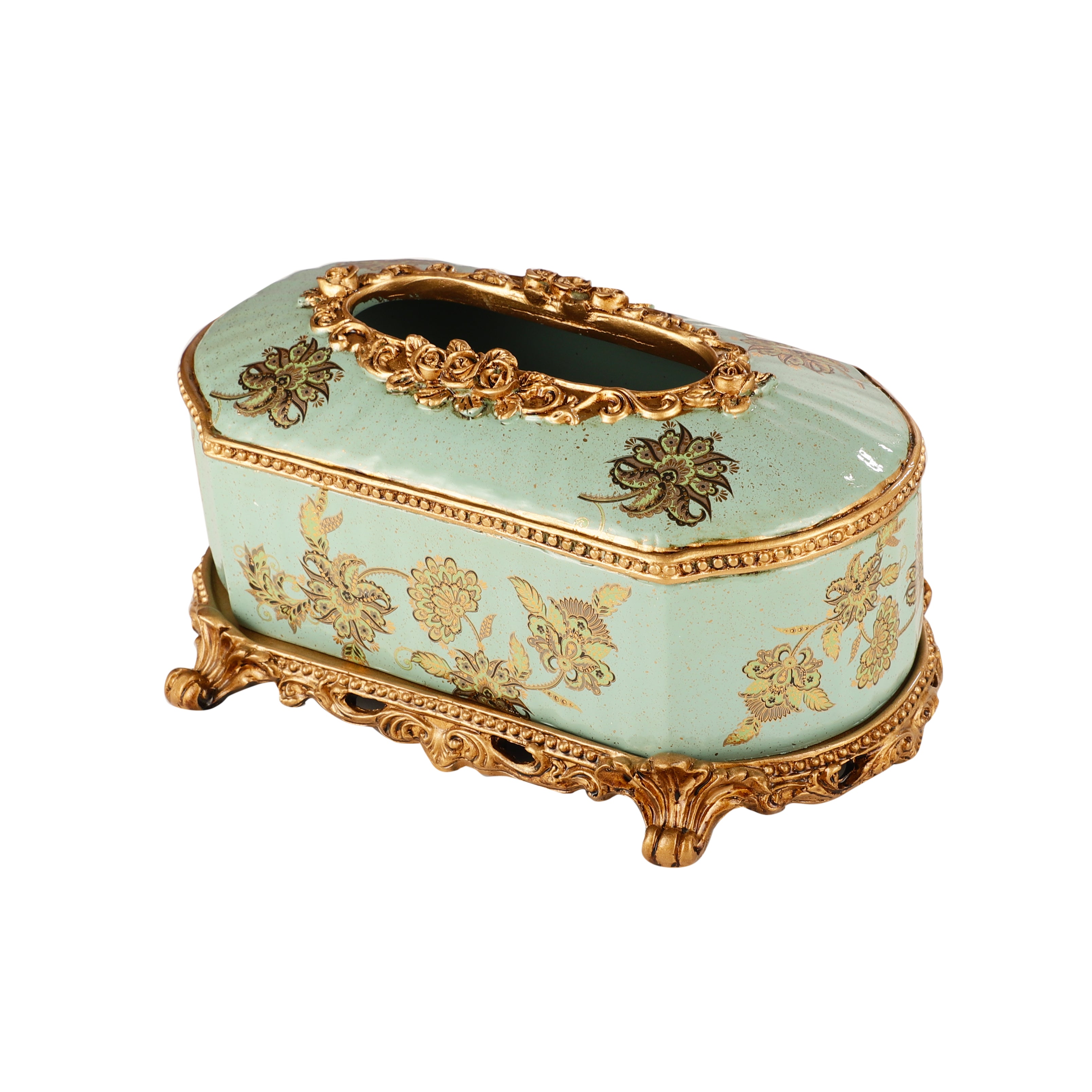 Turquoise Ornate Tissue Holder