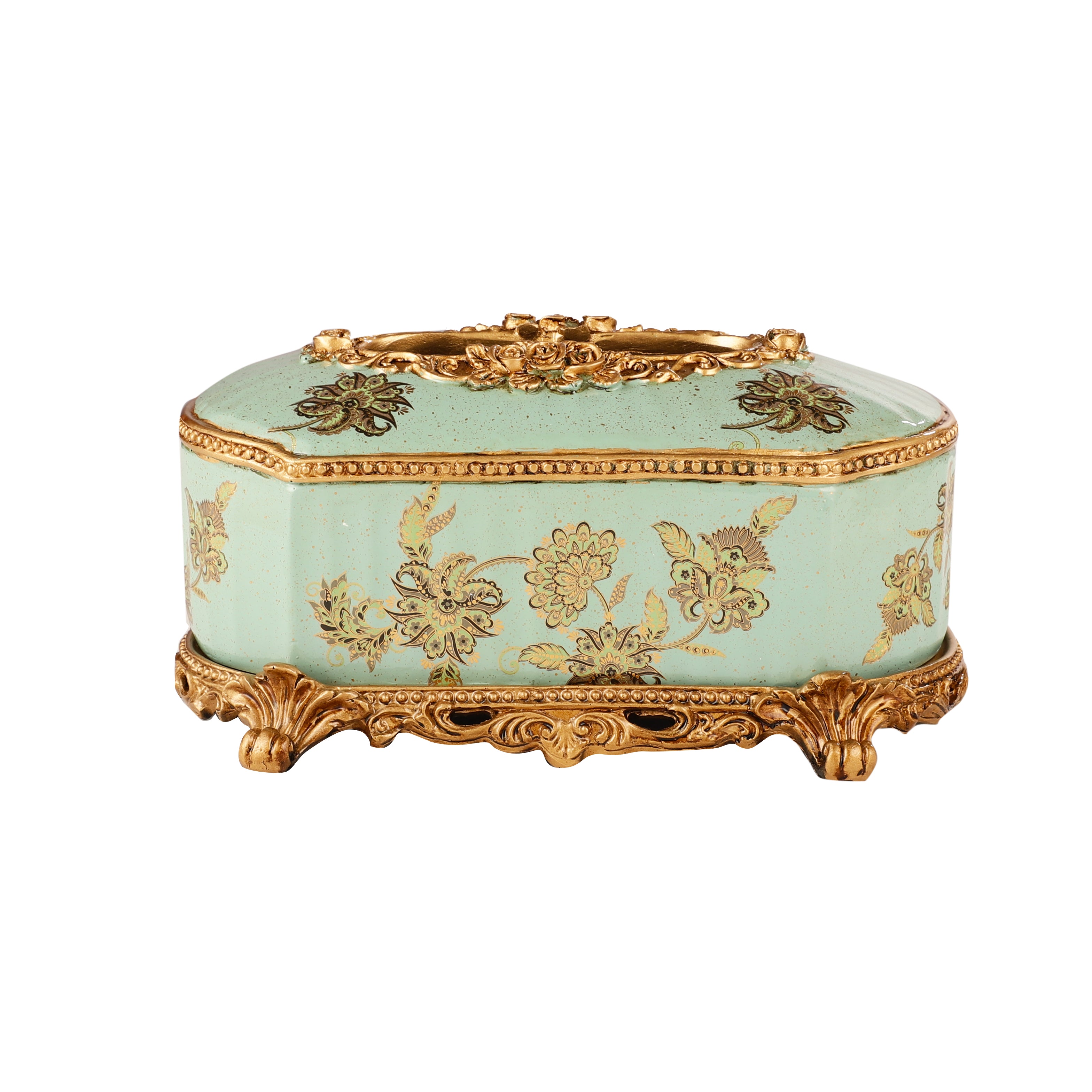 Turquoise Ornate Tissue Holder