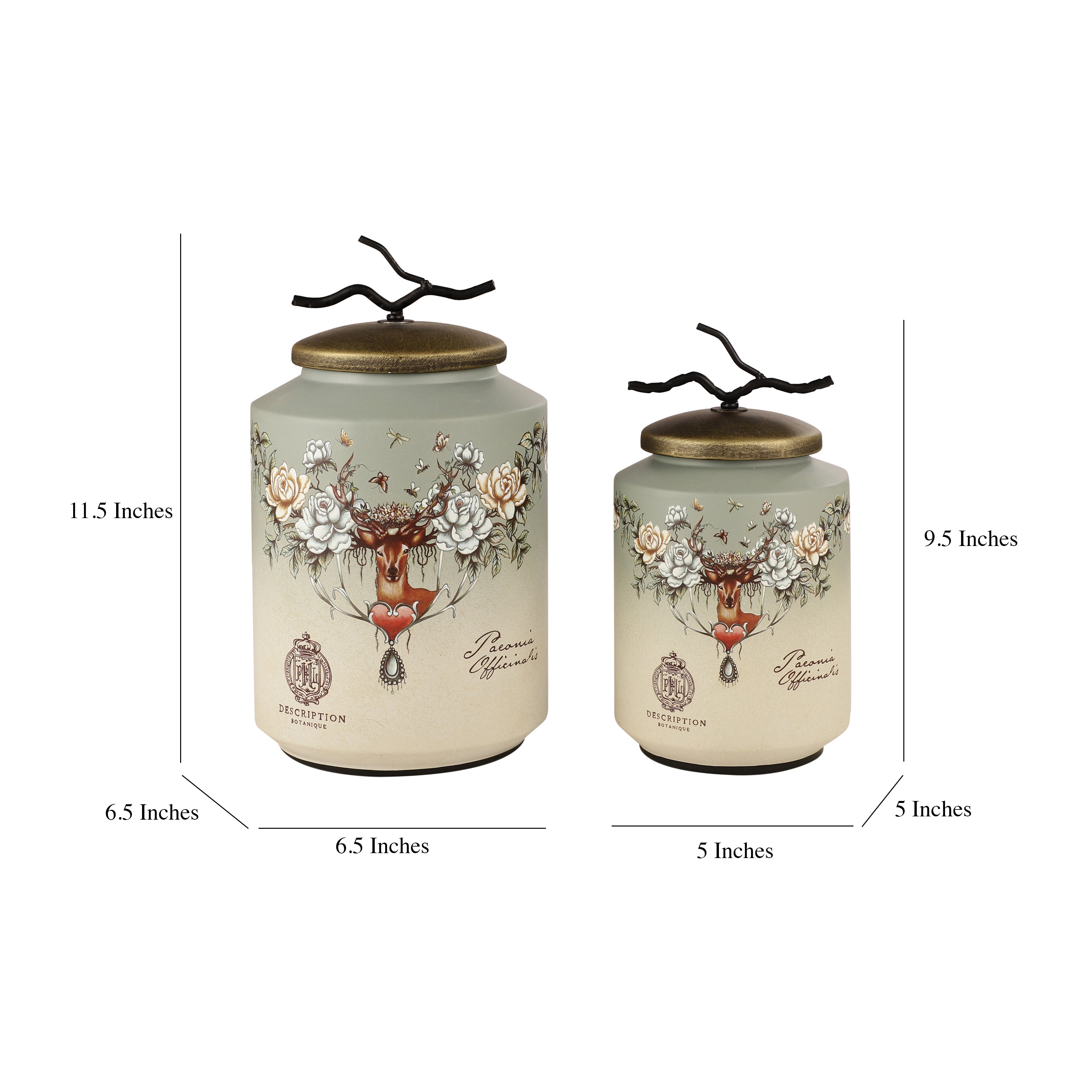 Midnight Stag Cylindrical Jar (Single)