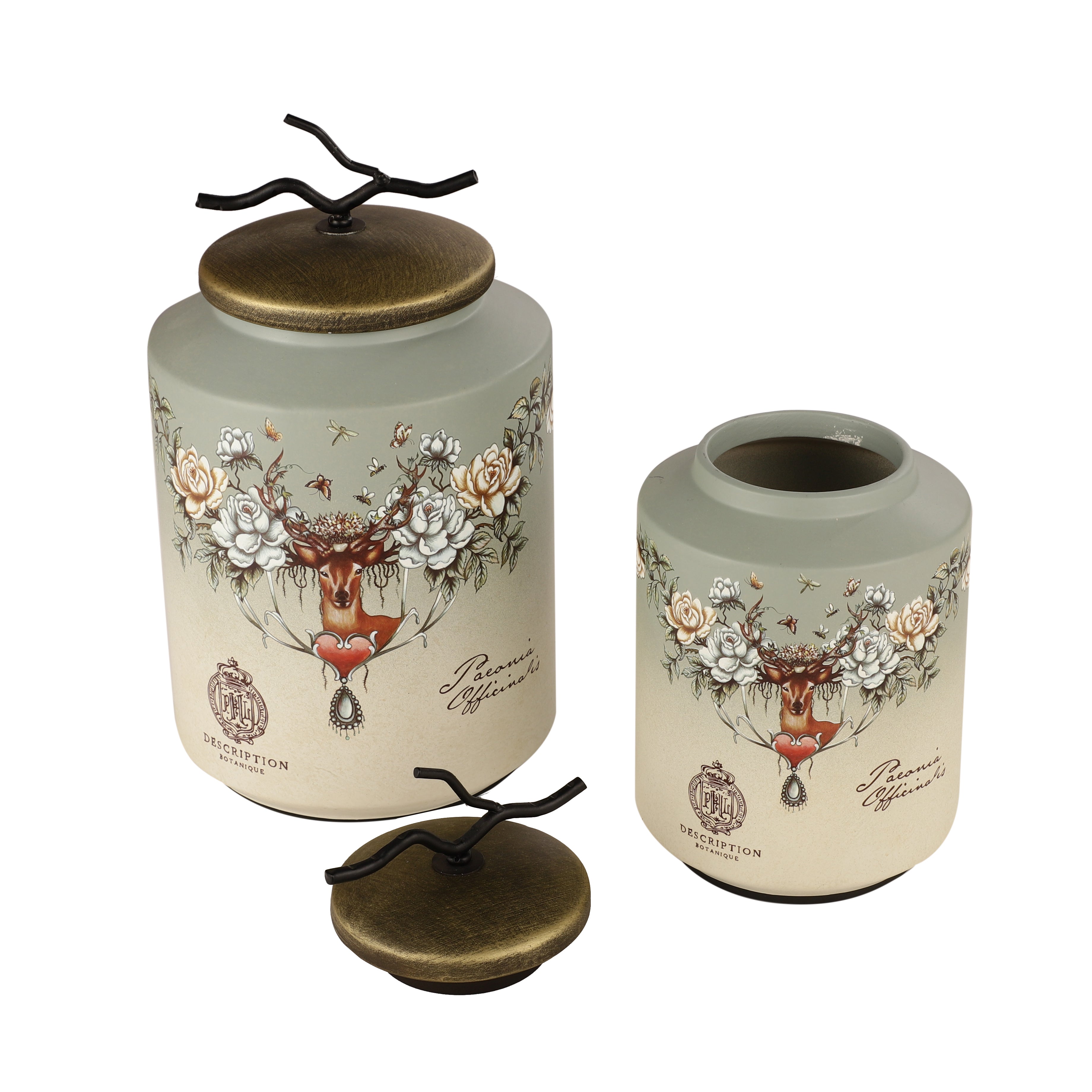 Midnight Stag Cylindrical Jar (Single)