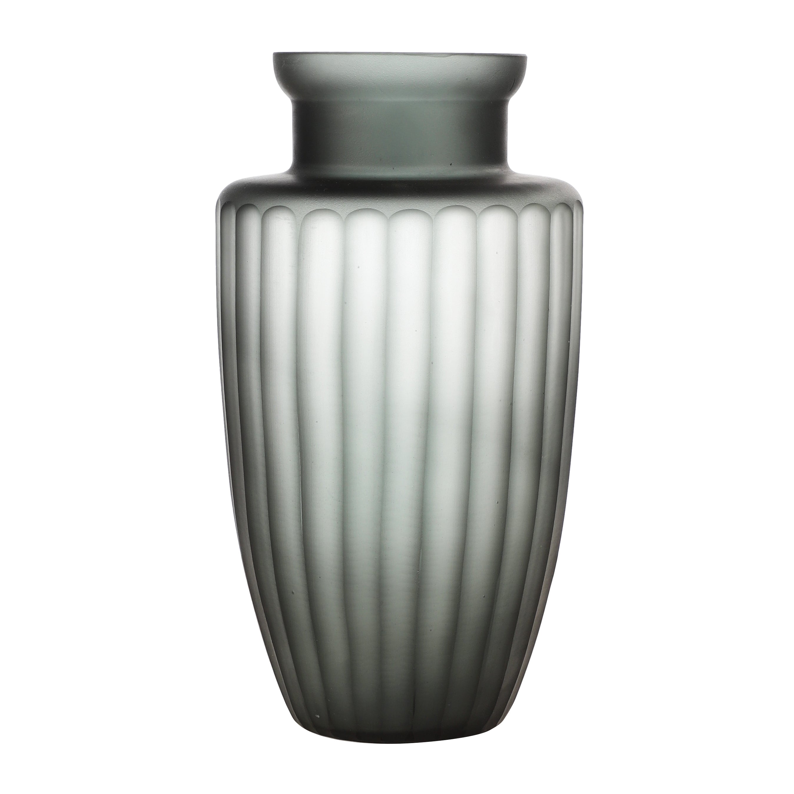 Midnight Black Tall Glass Vase