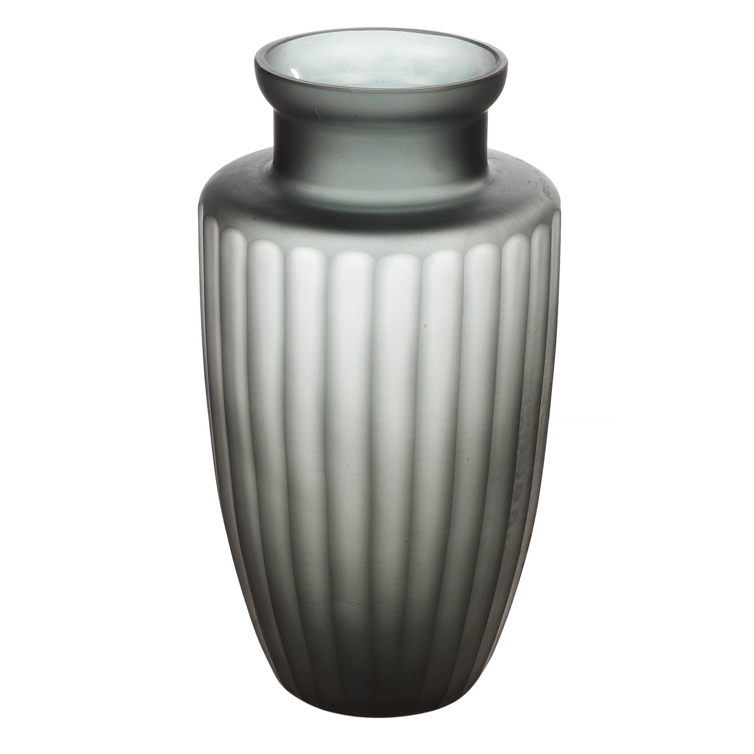 Midnight Black Tall Glass Vase