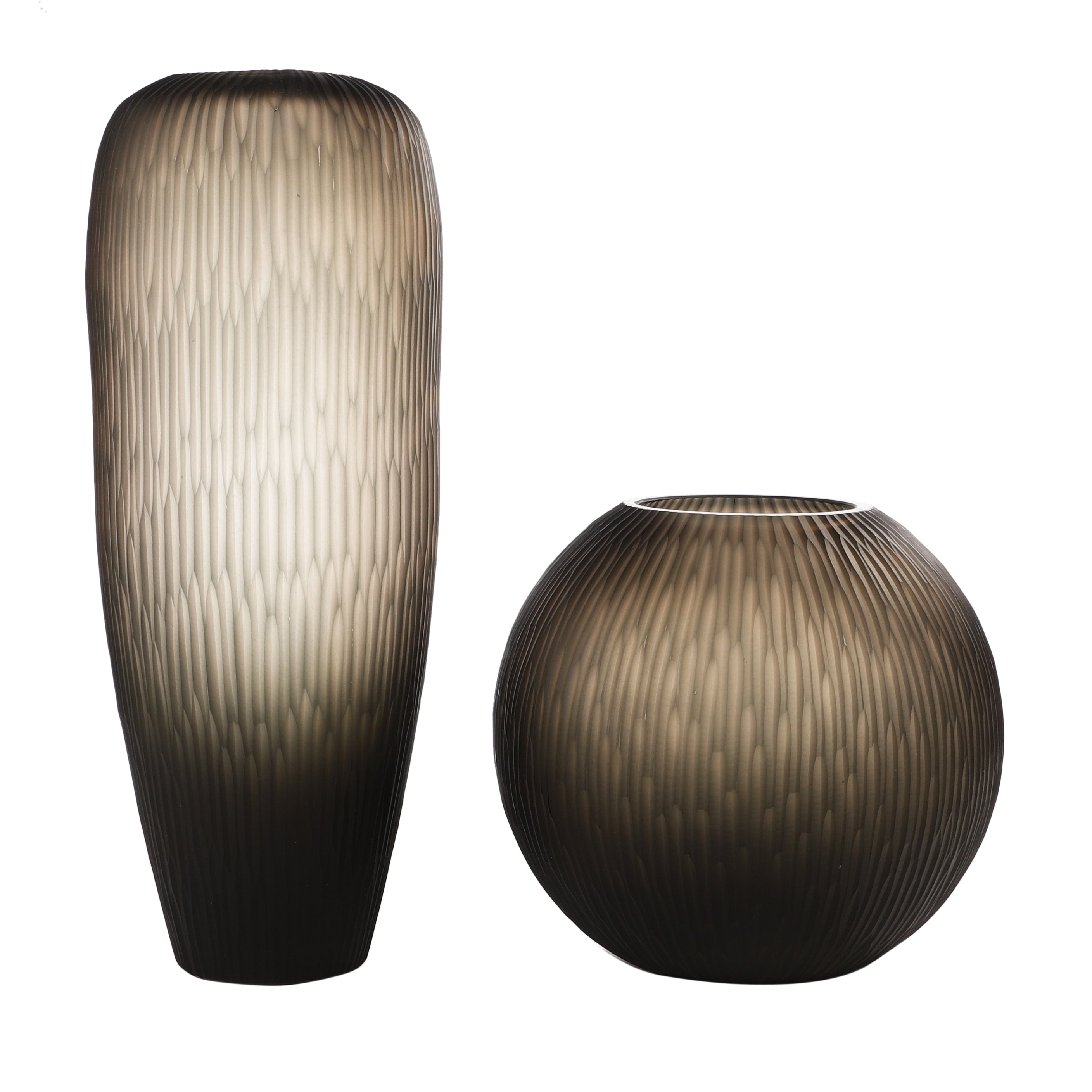 Midnight Black Textured Glass Vase (Single)