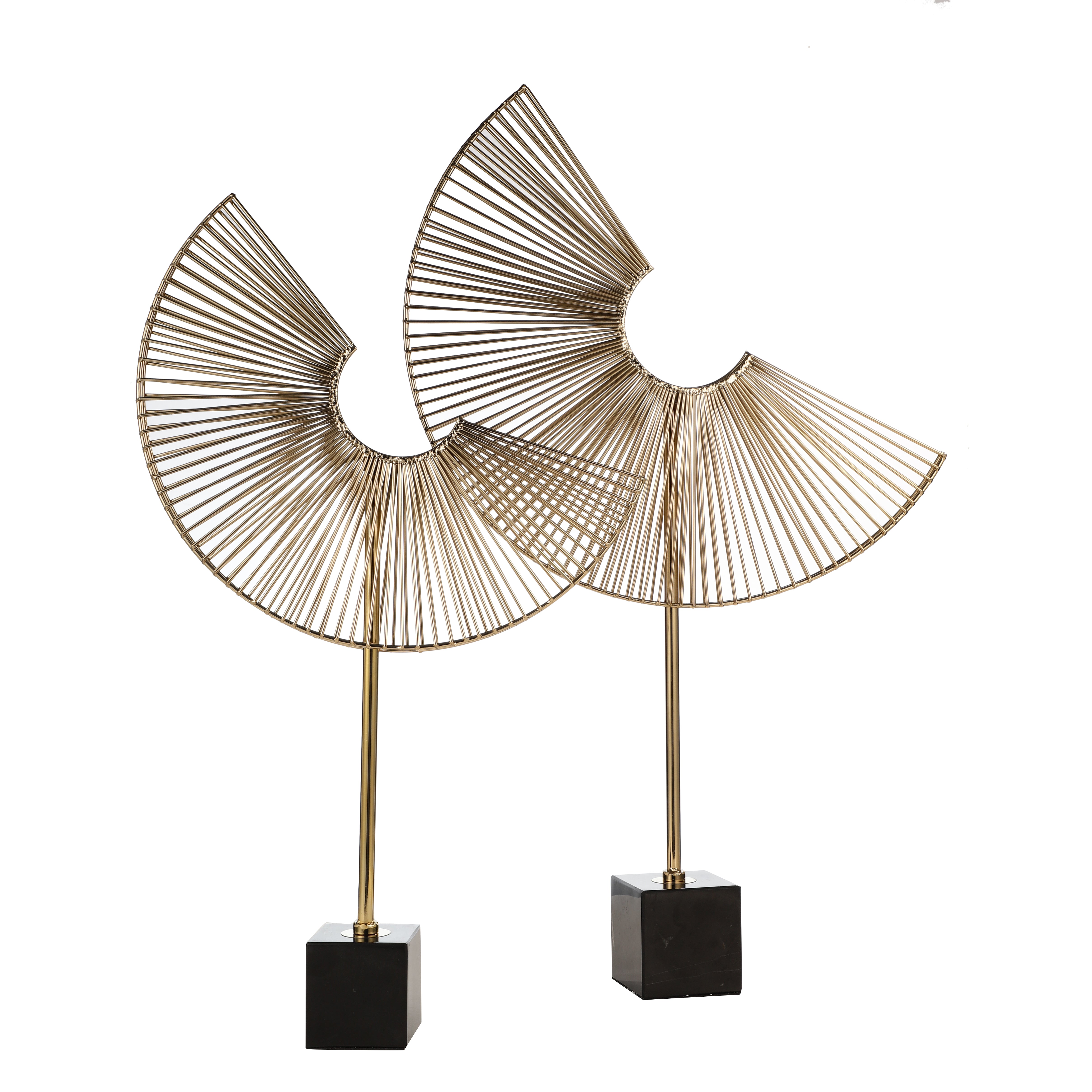 Marble and Metal Spoke Wheel Decor (Single)