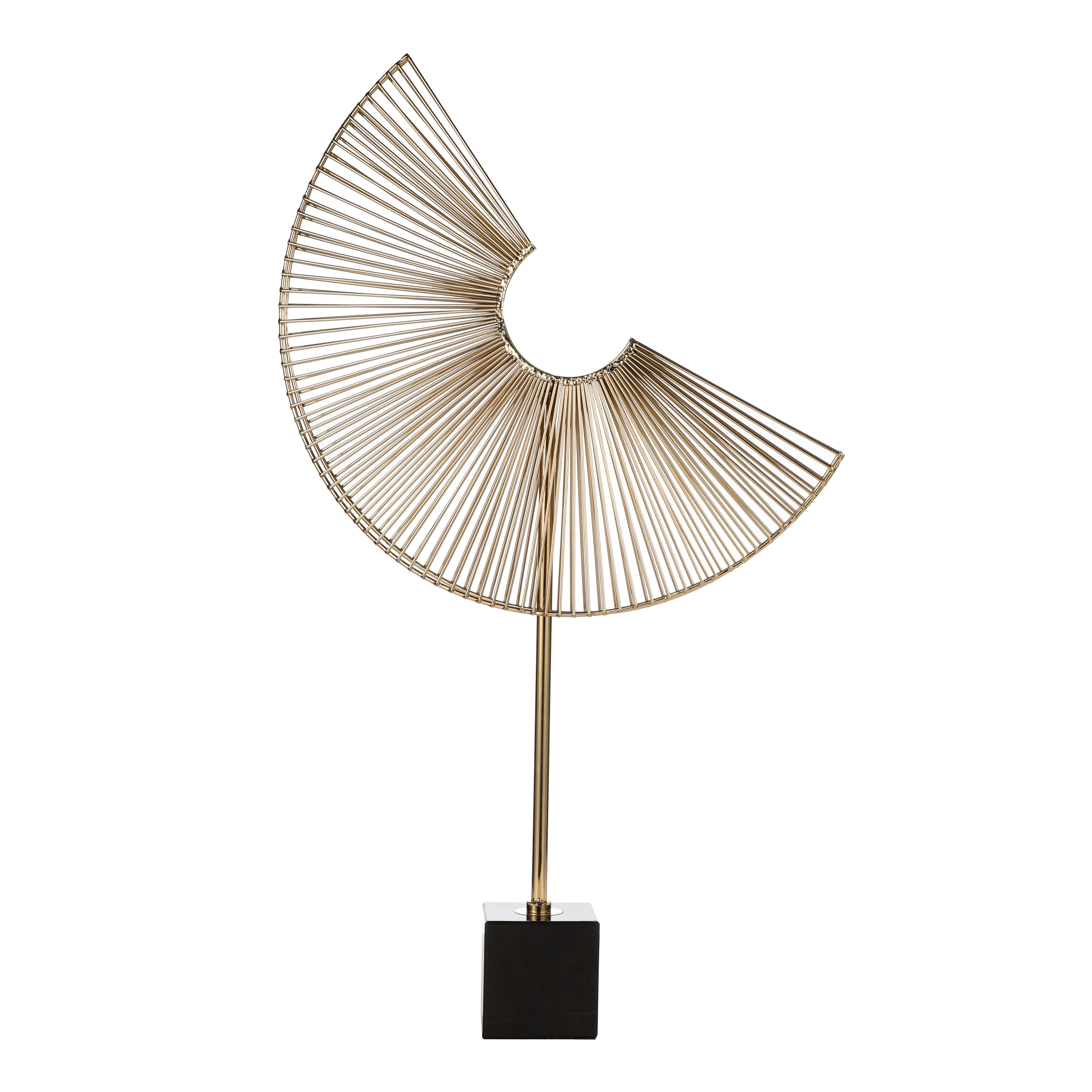 Marble and Metal Spoke Wheel Decor (Single)