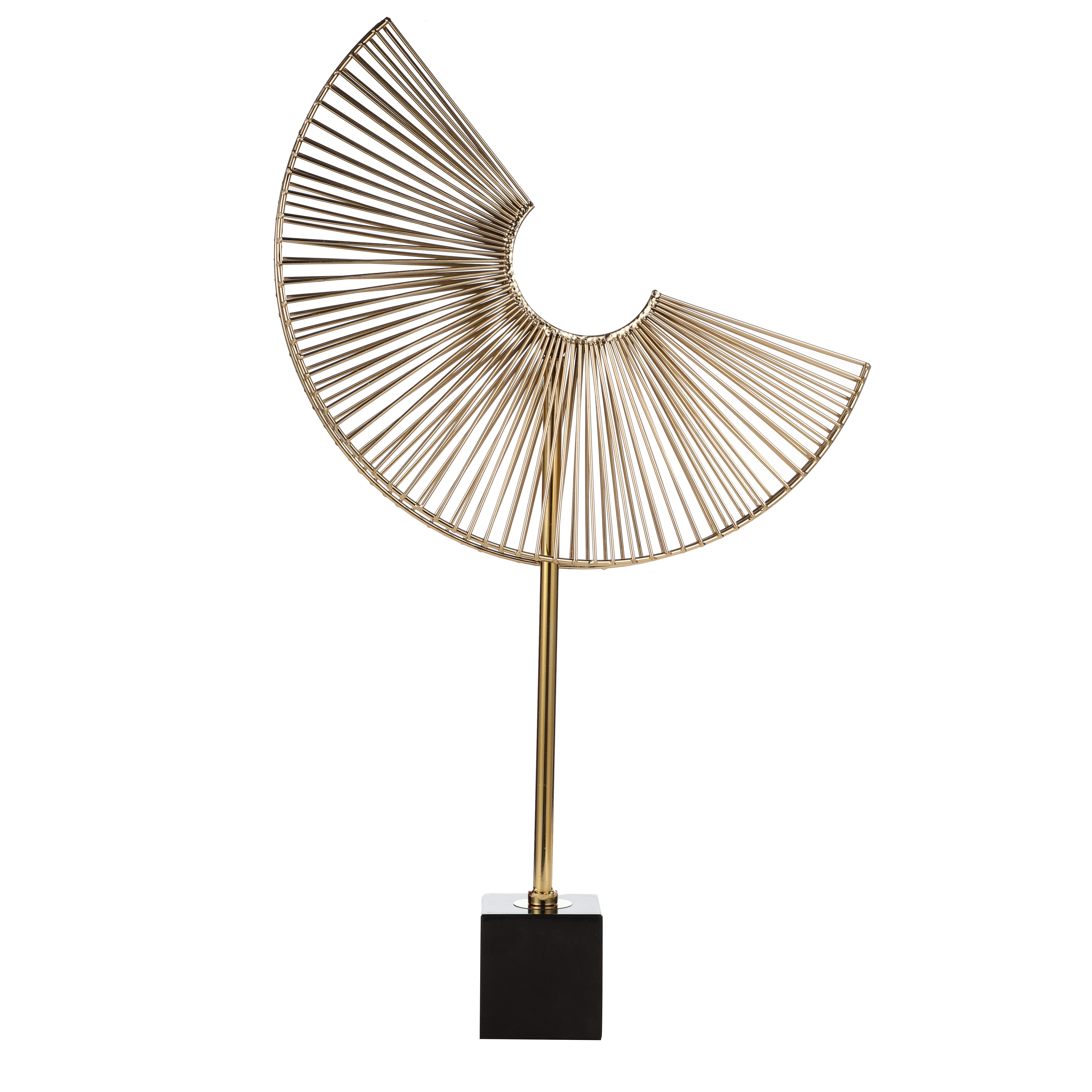 Marble and Metal Spoke Wheel Decor (Single)