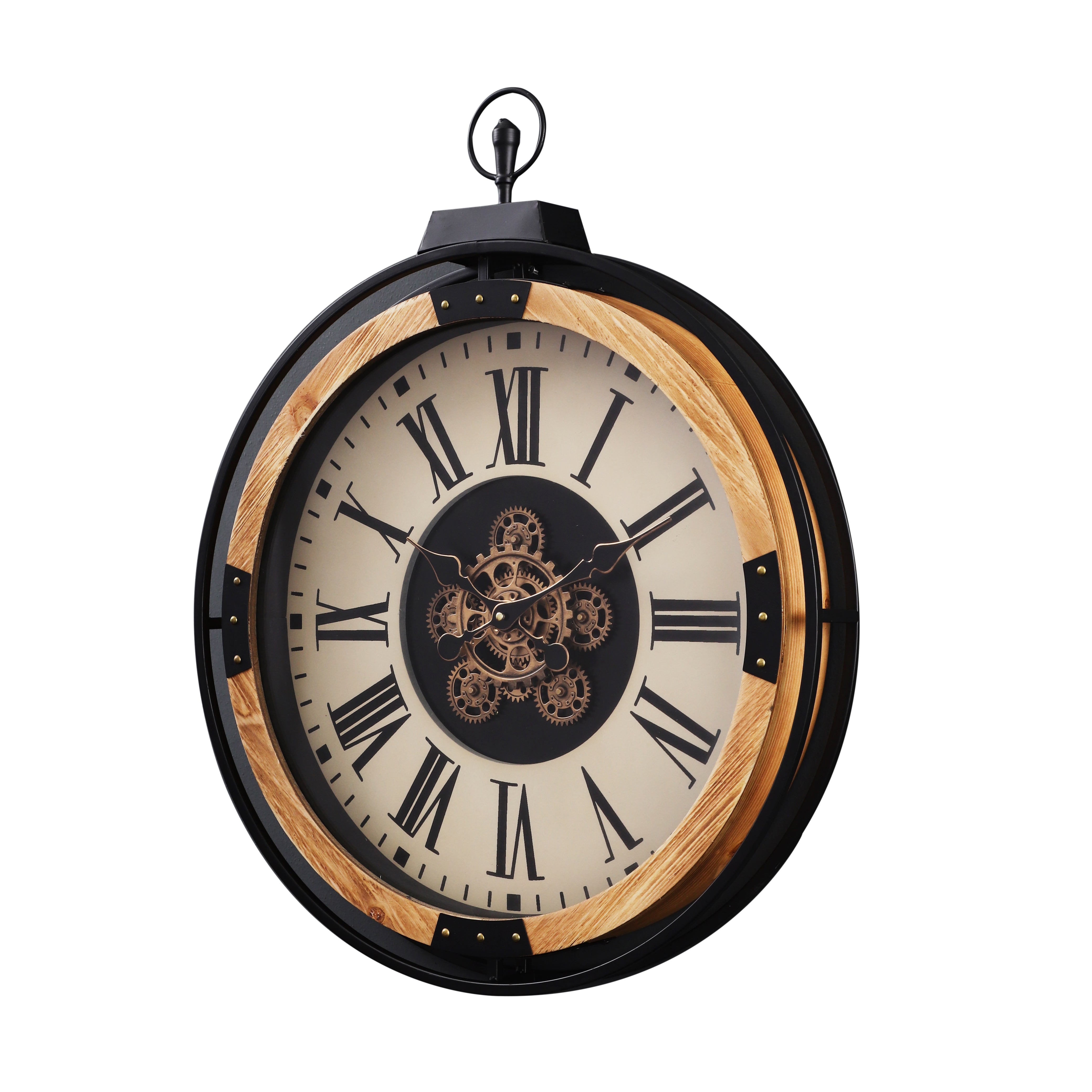 Industrial Wall Clock with Frame