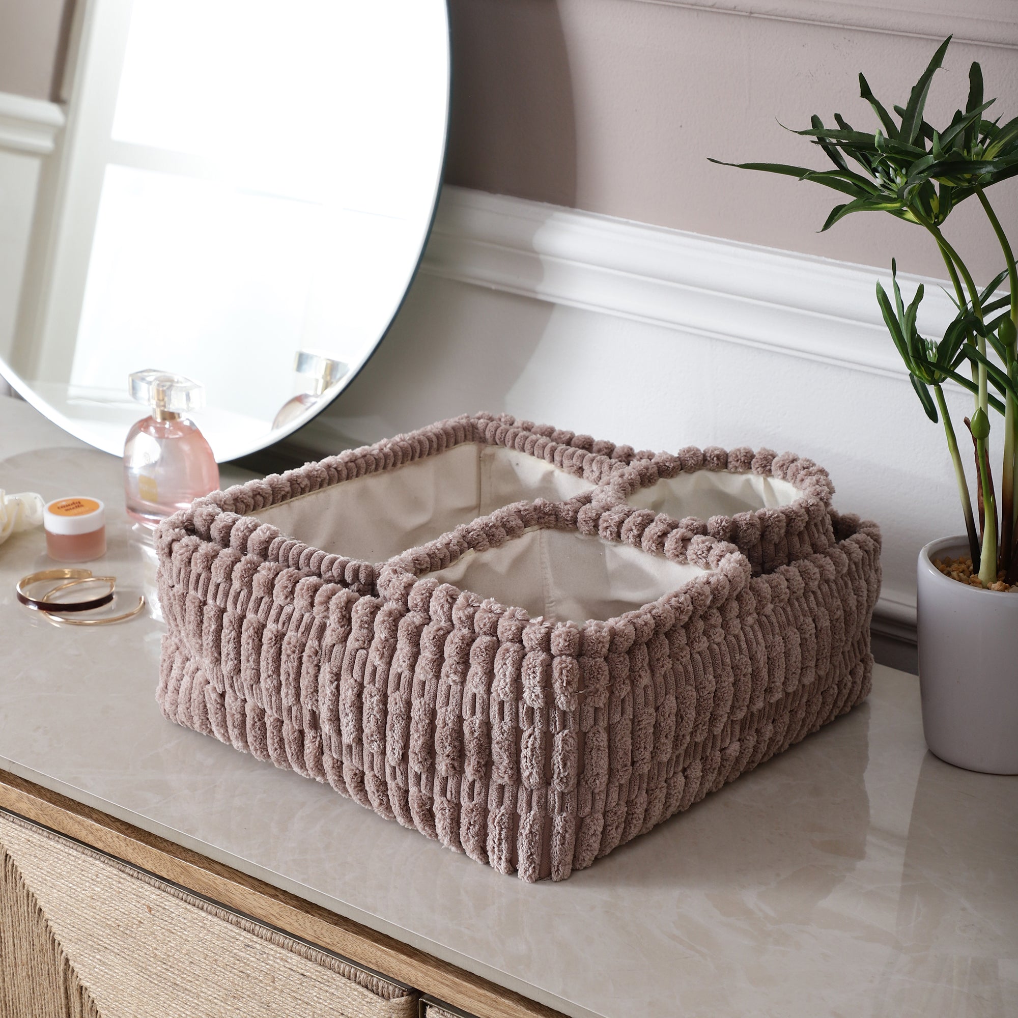 HushNest Quartet Storage Bins - Brown (Set of 4)