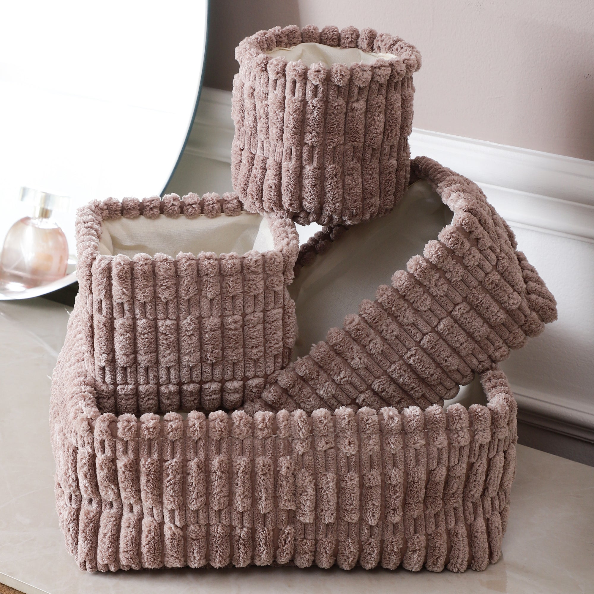 HushNest Quartet Storage Bins - Brown (Set of 4)