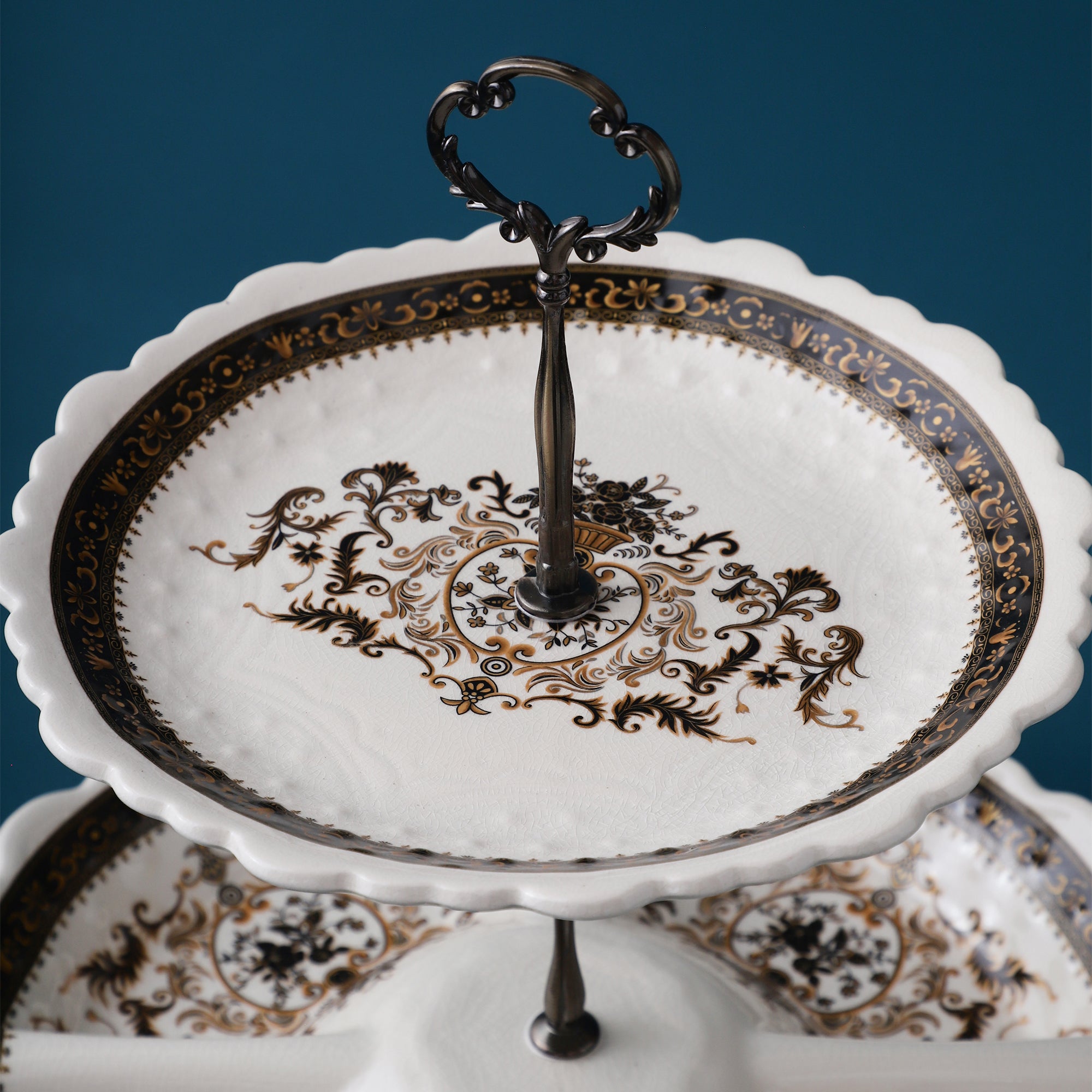 Grandiose Two-Tier Snack Plate