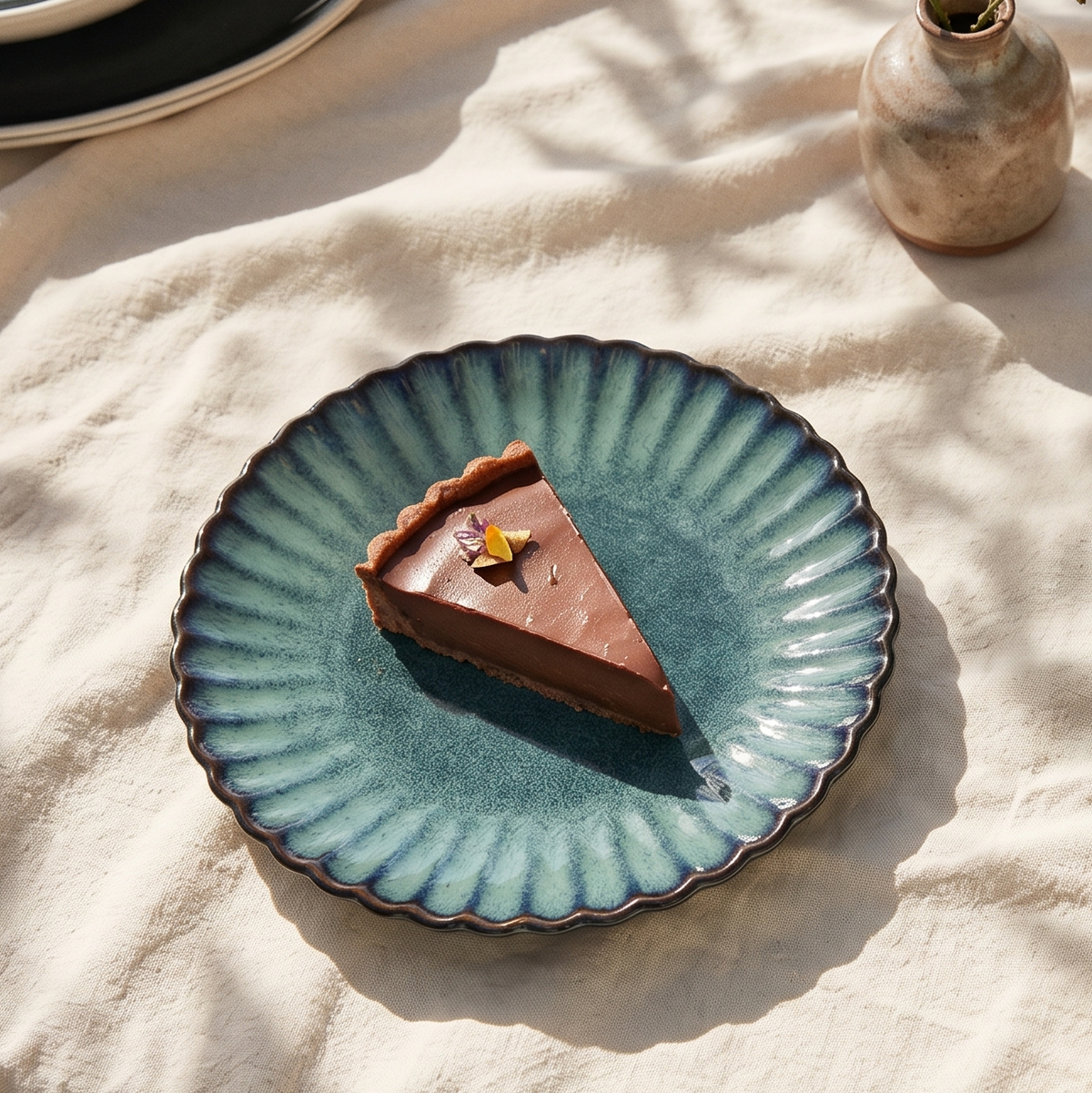 Jade Lagoon Scalloped Quarter Plate (Set of 2)