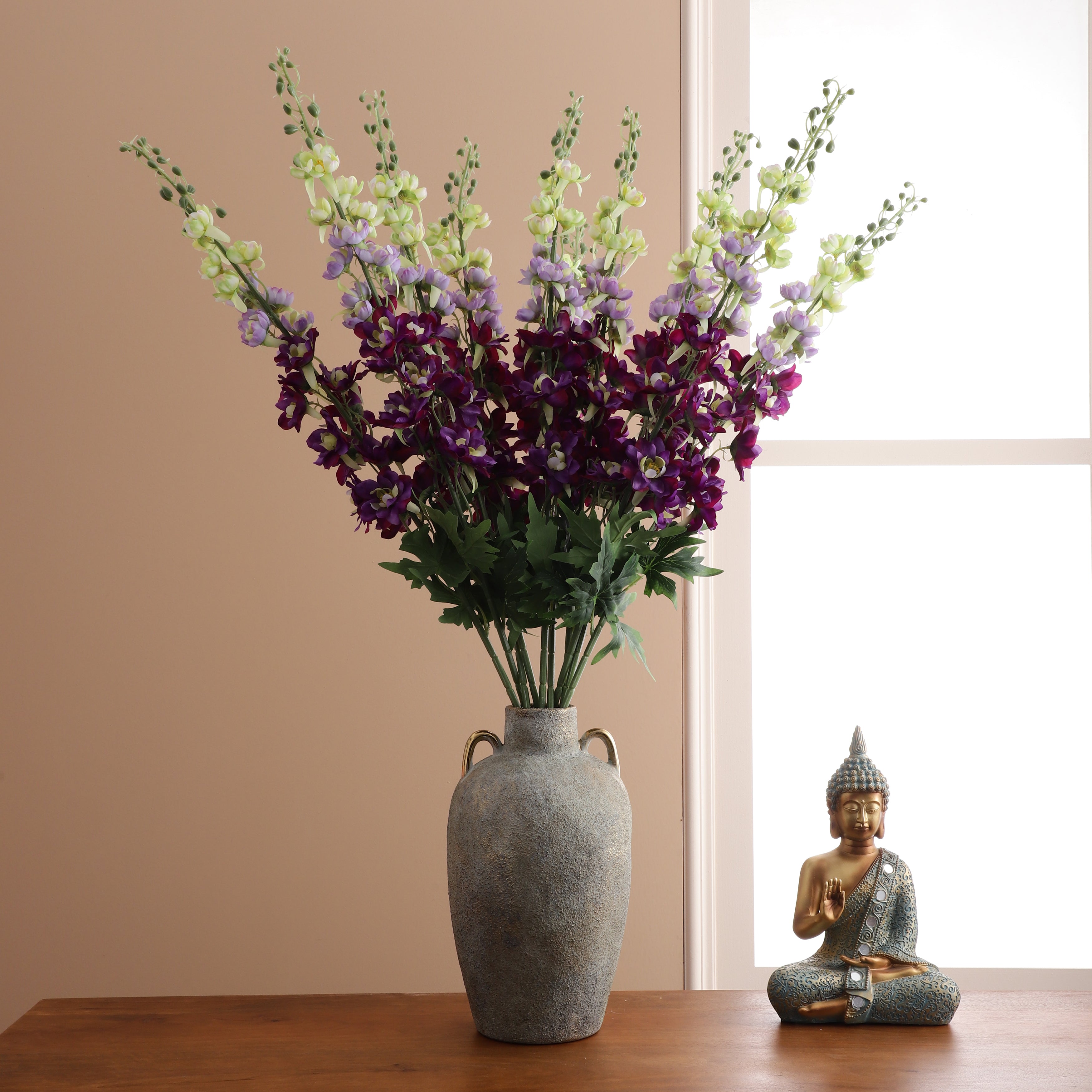 Faux Dual Shade Purple Delphinium Stick (Single)