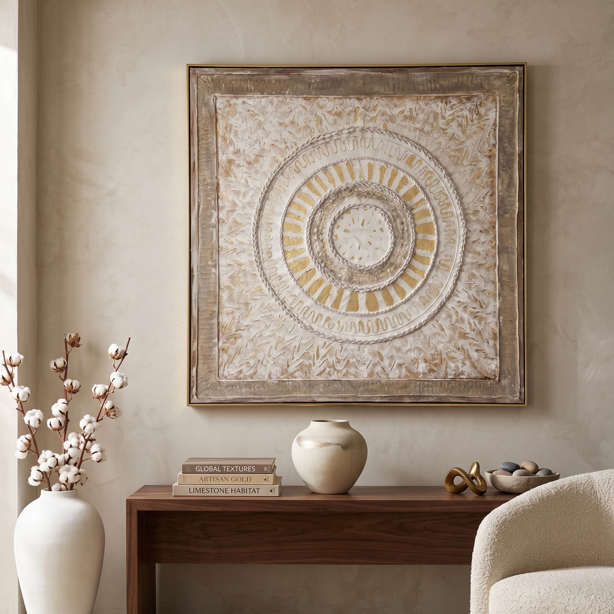 Mandala Relic Gilded Canvas
