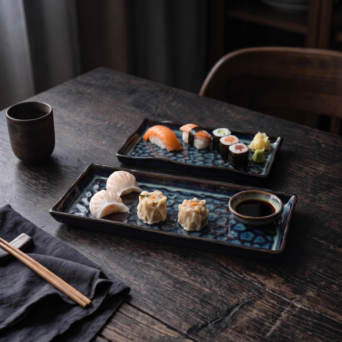 Riverbed Rectangular Ceramic Platter