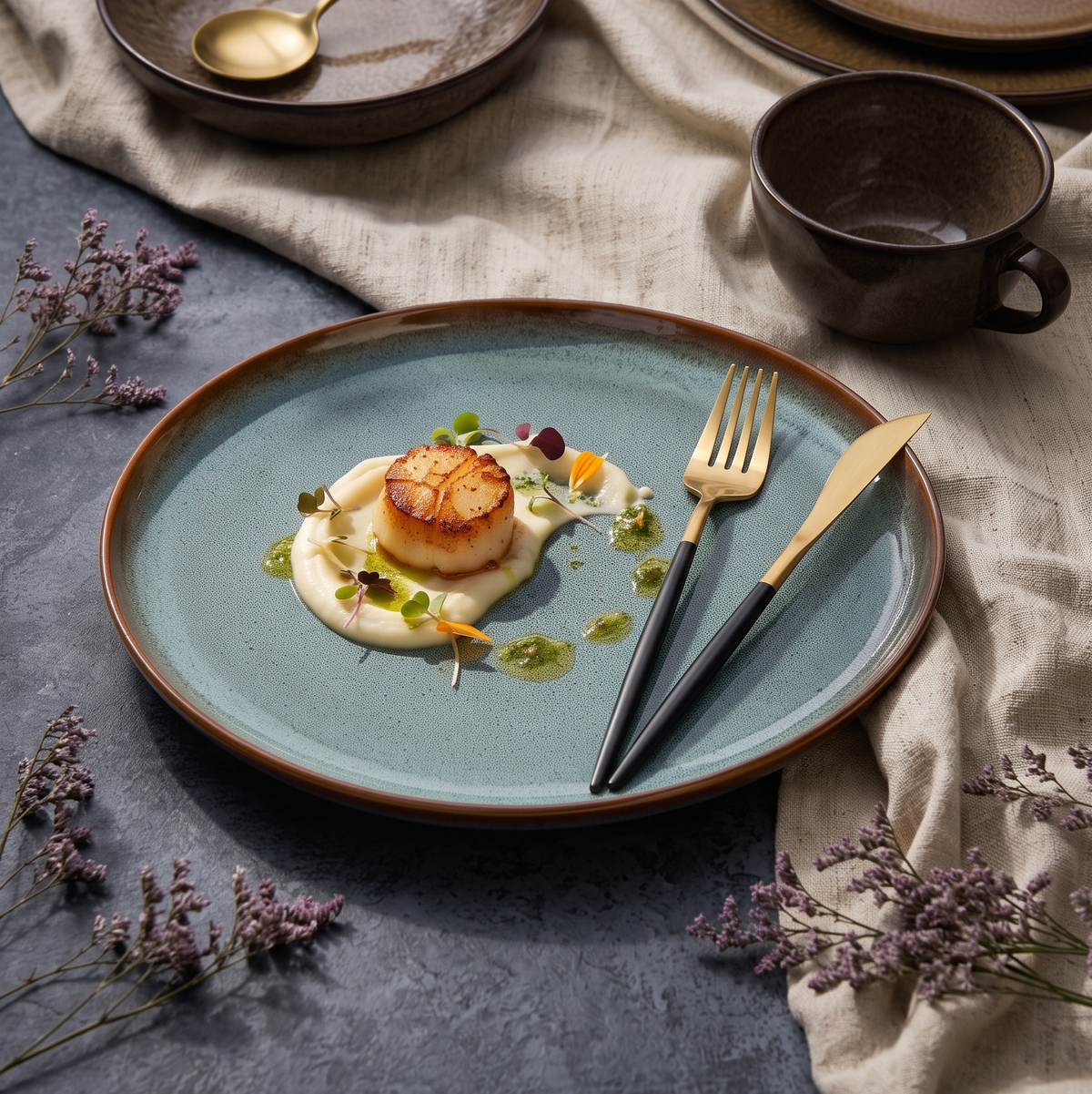 Sage Ceramic Dinner Plate
