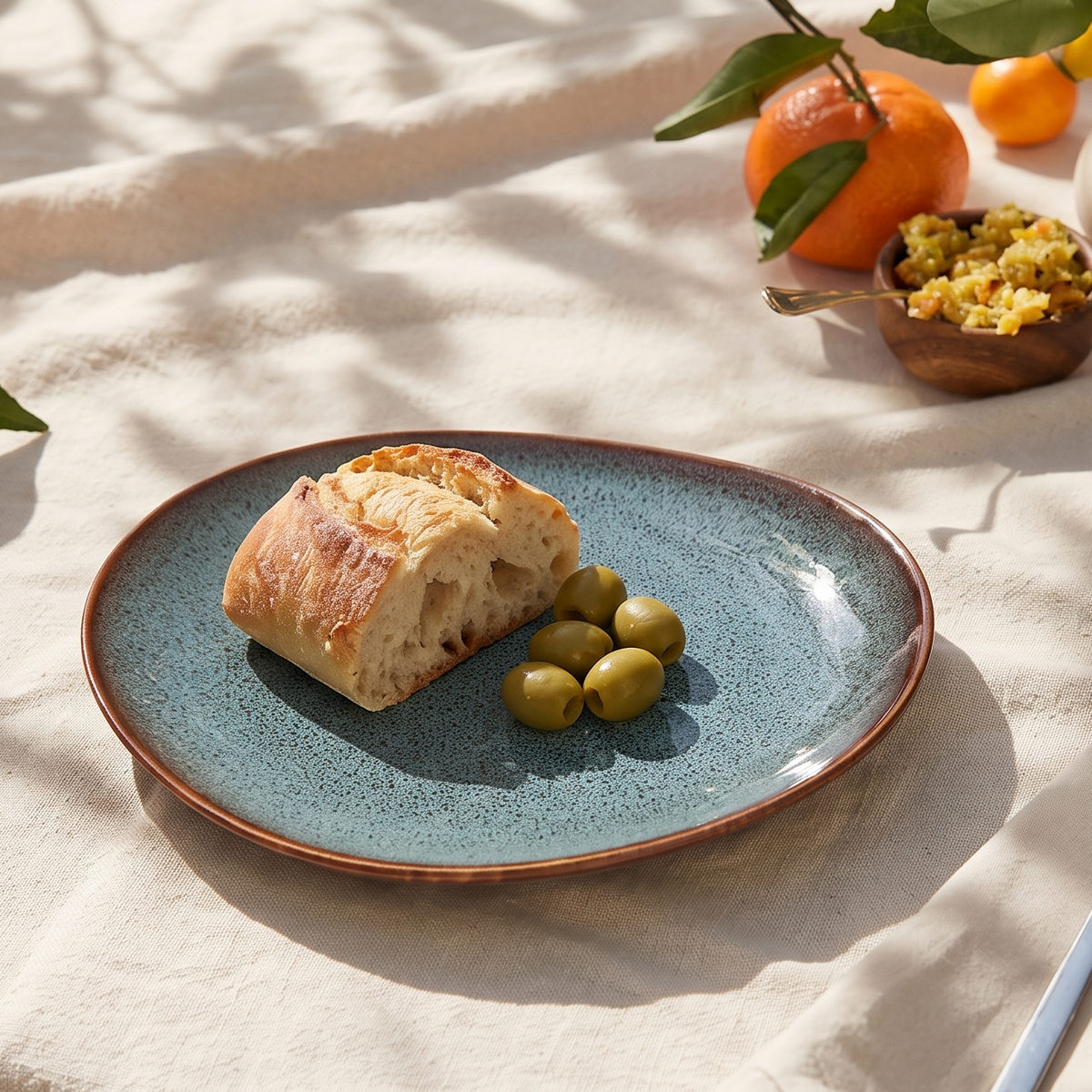 Sage Ceramic Snack Plate (Set of 4)