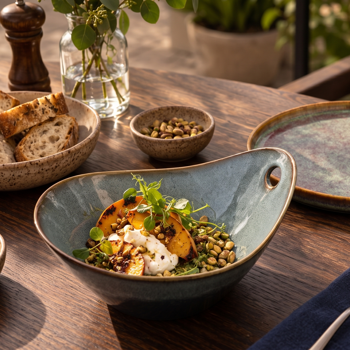 Sage Crest Ceramic Serving Bowl