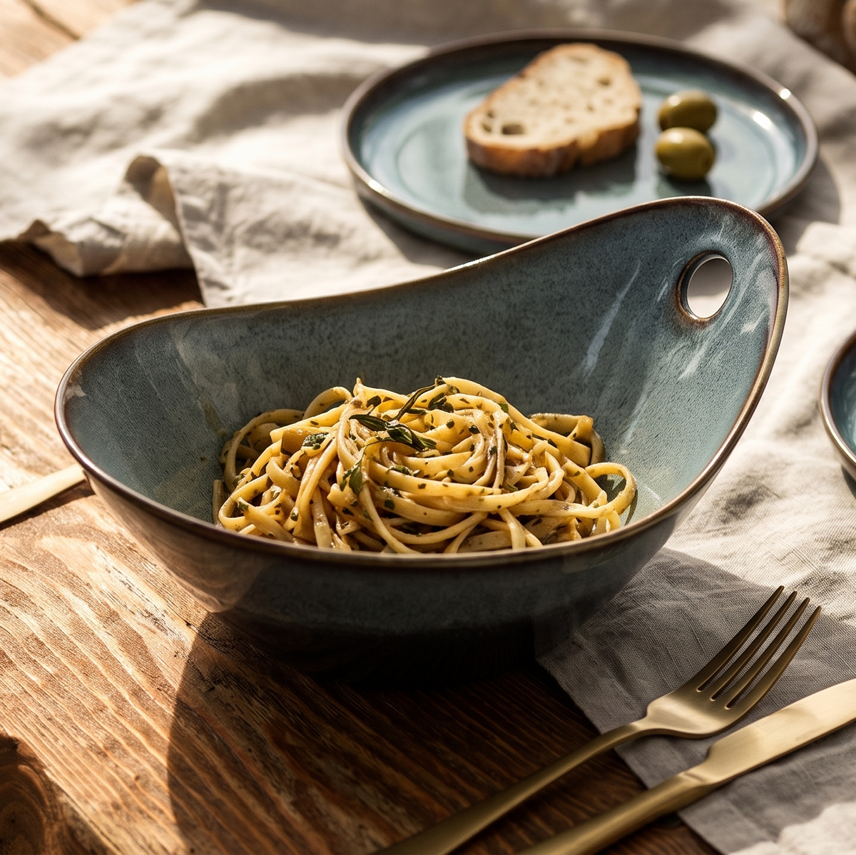 Sage Crest Ceramic Serving Bowl