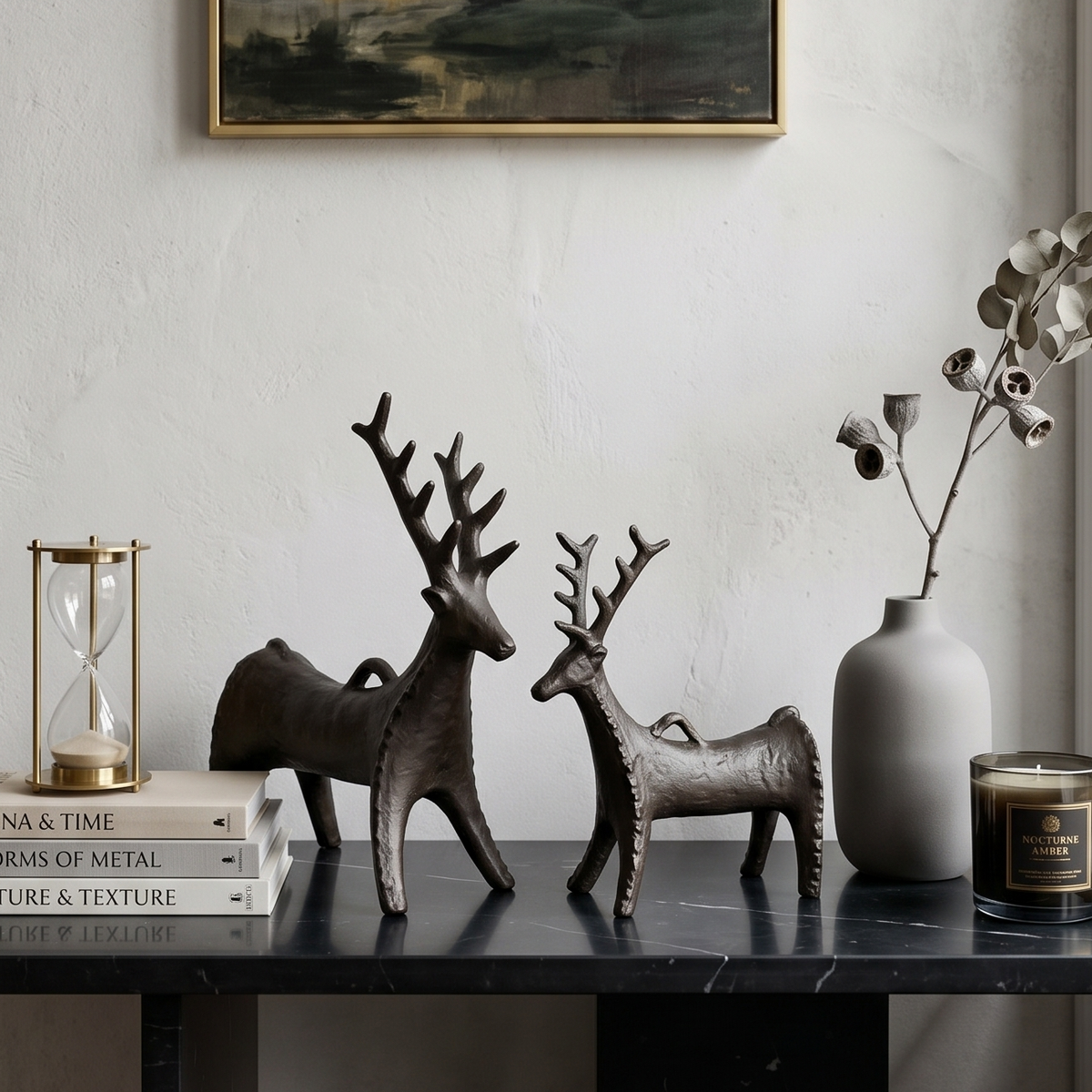 Silver Stag Grand Figurine