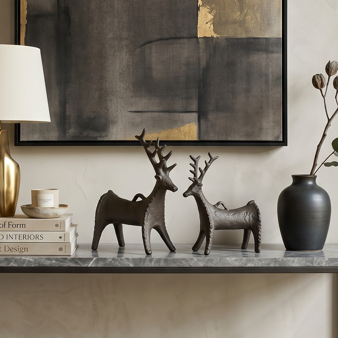 Silver Stag Grand Figurine